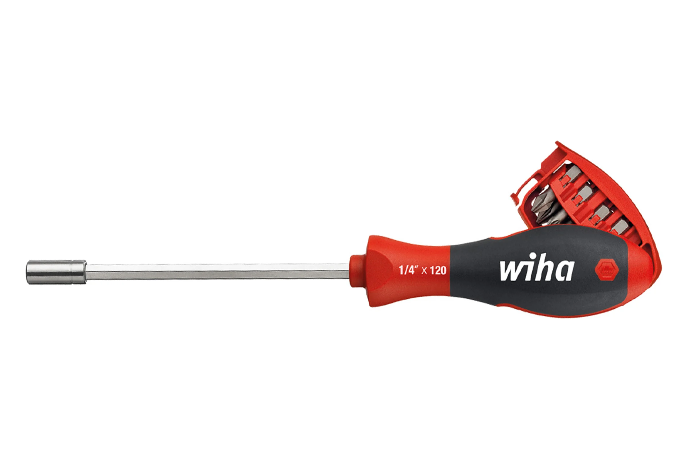 Отвертка-битодержатель Wiha SoftFinish-Magaziner 1/4 SL/PH/PZ/TORX 32901