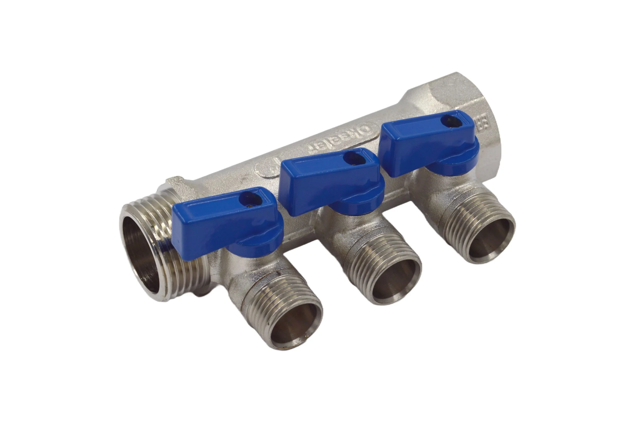 Коллекторы с шаровыми клапанами Okseler 1x1/2НР, 3 выхода oks00405