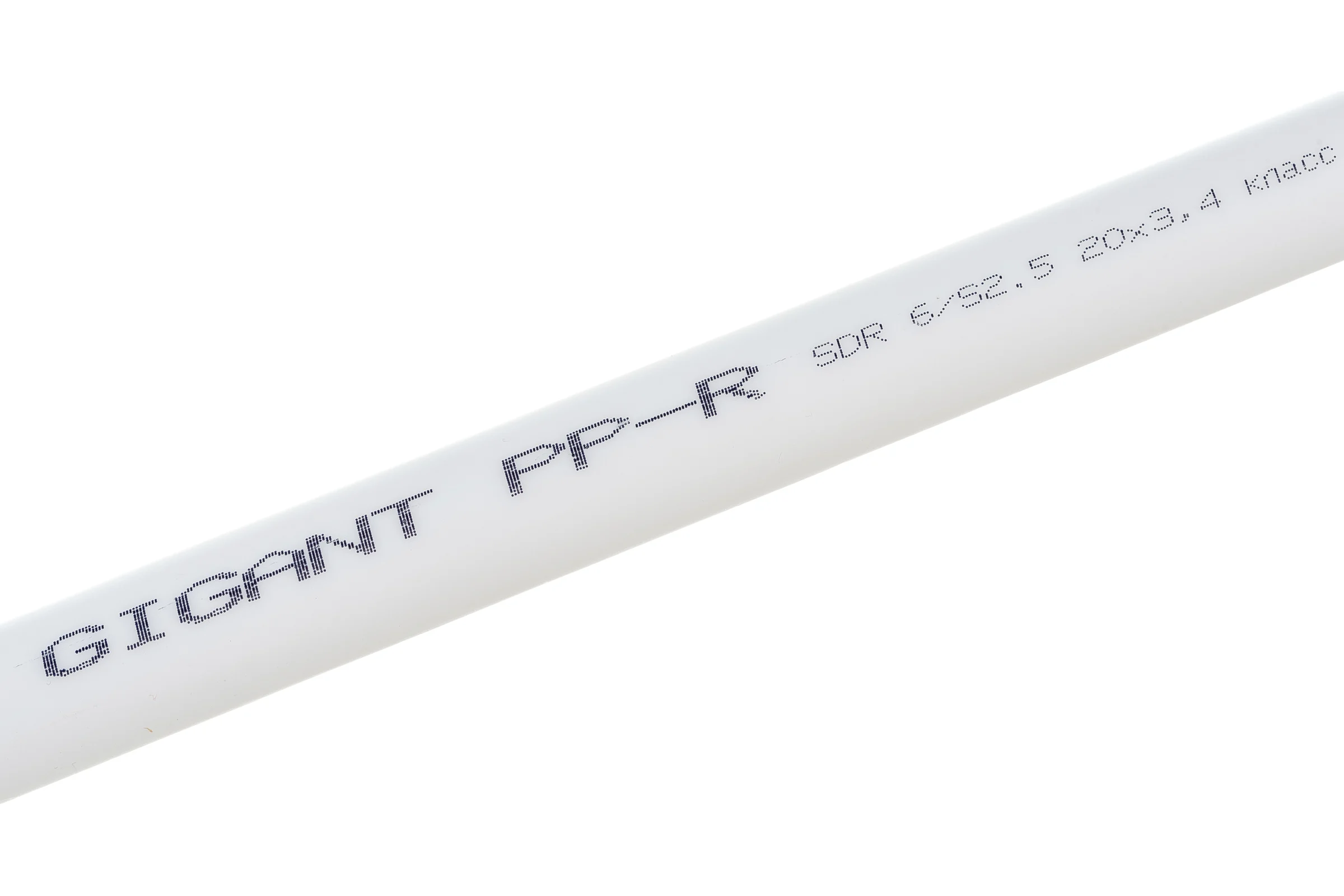 Труба Gigant PP-R белая SDR 6 (PN20), T80 °С, 20x3.4 мм, 2 м GSG-4