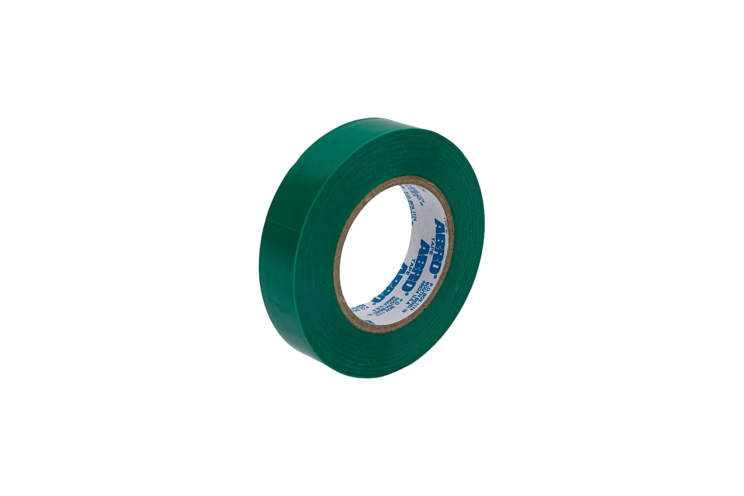 Изолента ABRO ПВХ, зеленая, 15 мм х 18,2 м ET-912-15-18-GRN-RW