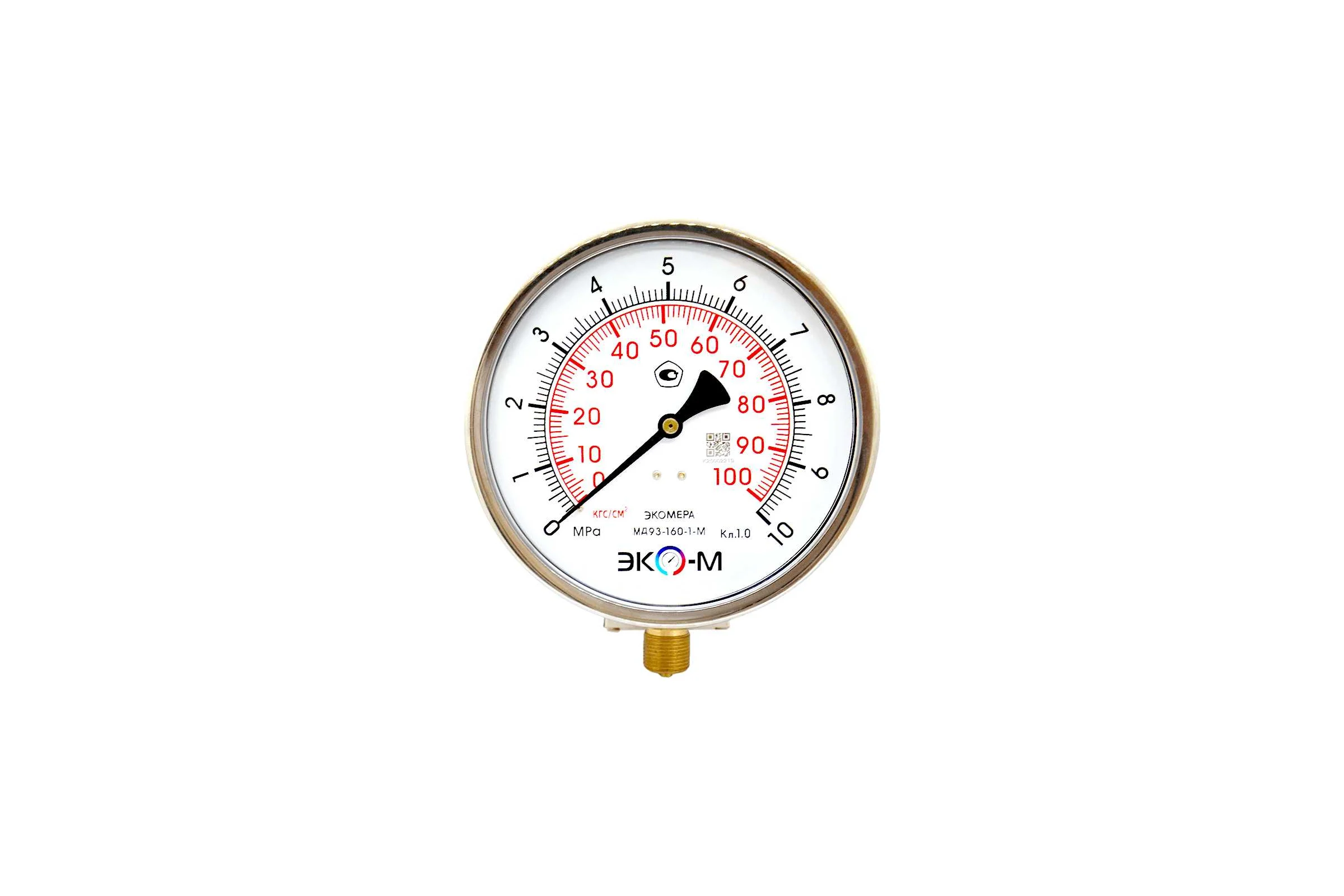Манометр ЭКО-М Экомера МД93-160мм 0..10МПа М20*1,5 (Гидрозаполненный) МД93-160-М-10МПа