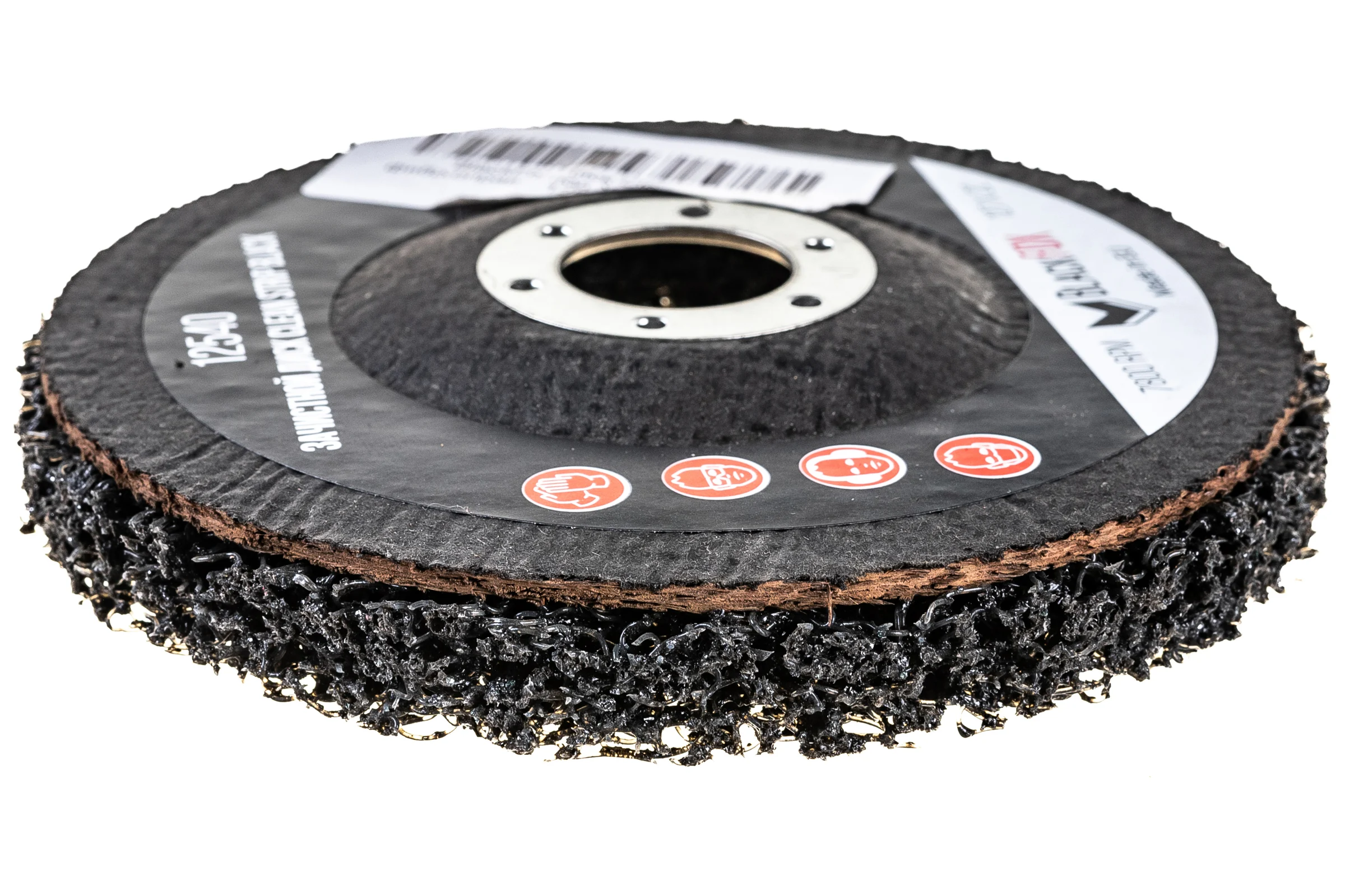 Диск зачистной Clean Strip Black 127х22 мм с фибровой оправкой BlackFox 12540