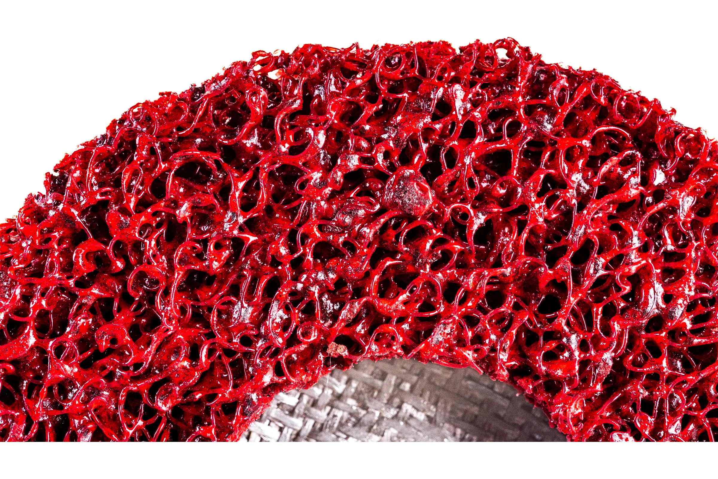 Диск зачистной Clean Strip Red 127х22 мм с фибровой оправкой BlackFox 12580