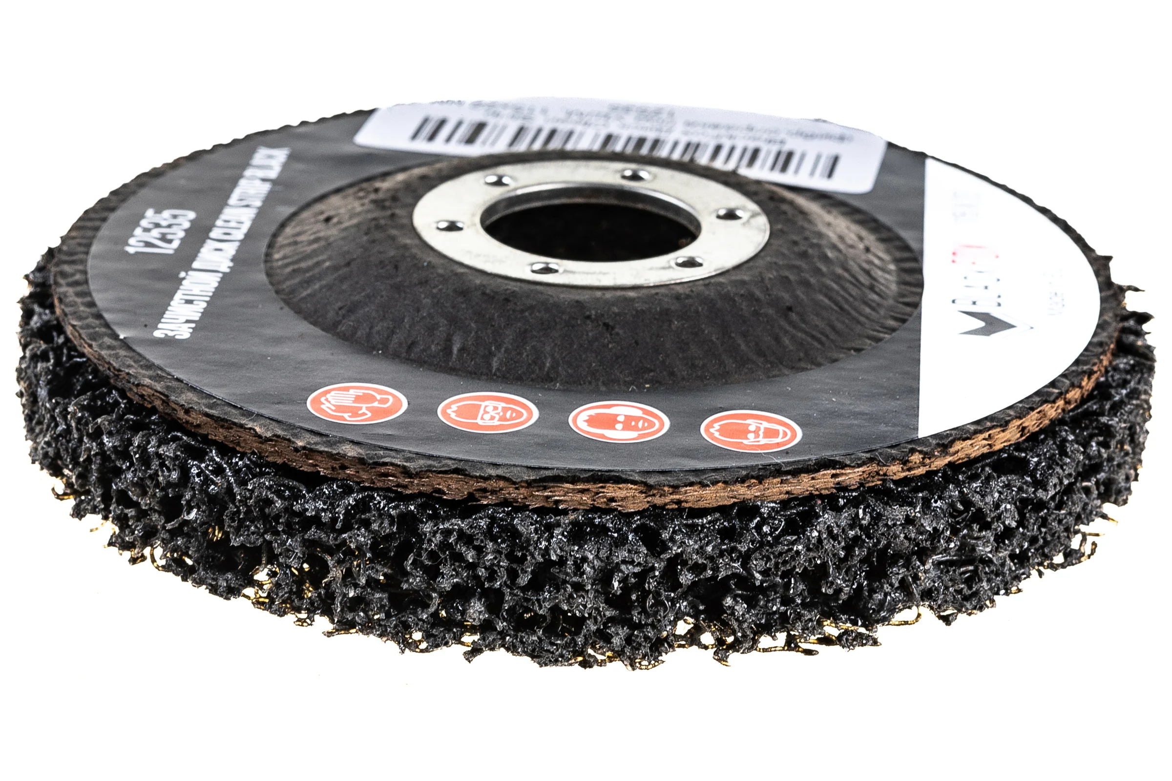 Диск зачистной Clean Strip Black 115х22 мм с фибровой оправкой BlackFox 12535