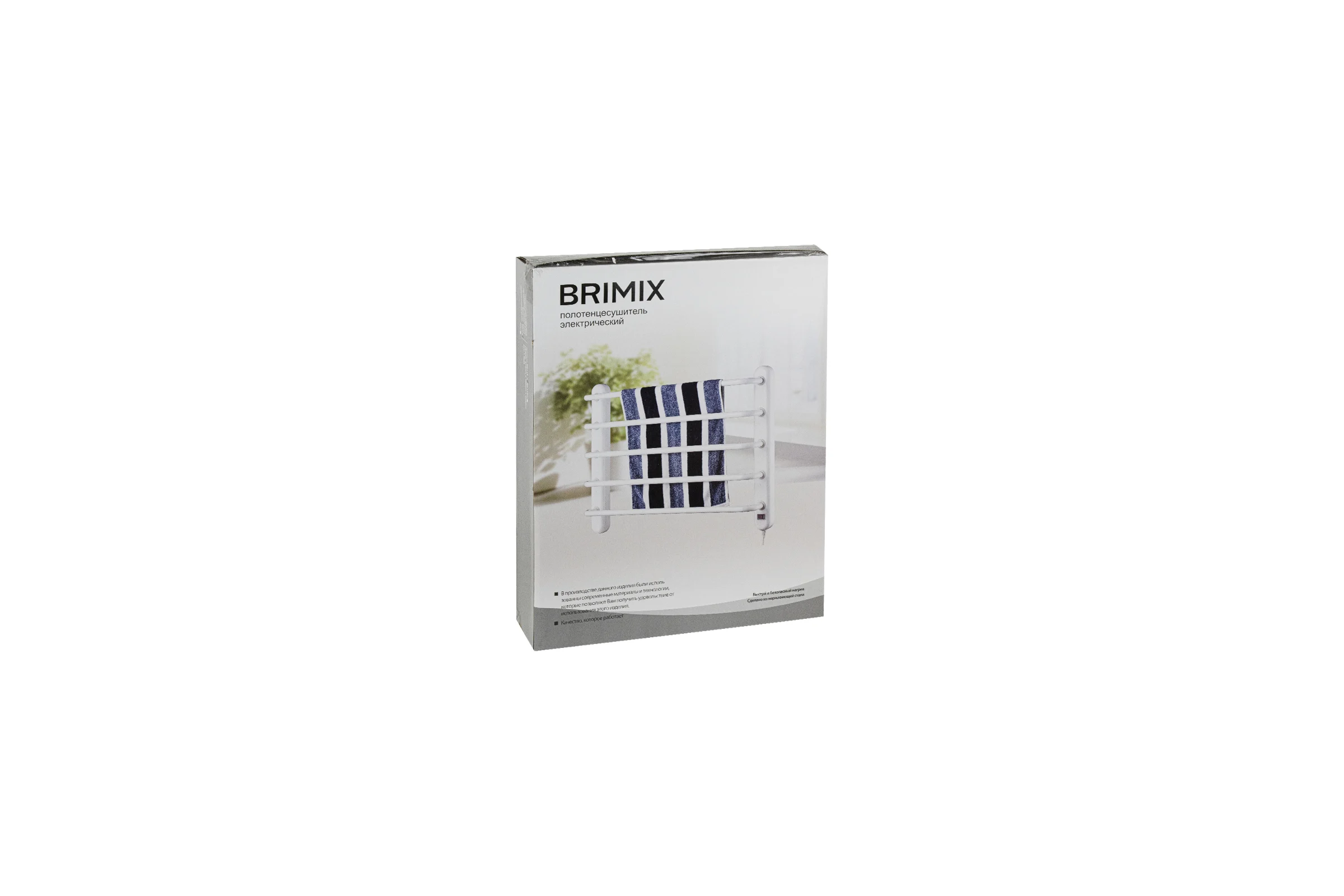 Полотенцесушитель Brimix электрический, КЛАССИК-ЭКОНОМ, 5 перекладин, 600 х 450 x 100 мм, с сухим ТЭНом, 60 W, из нержавеющей стали, цвет ХРОМ. BK115