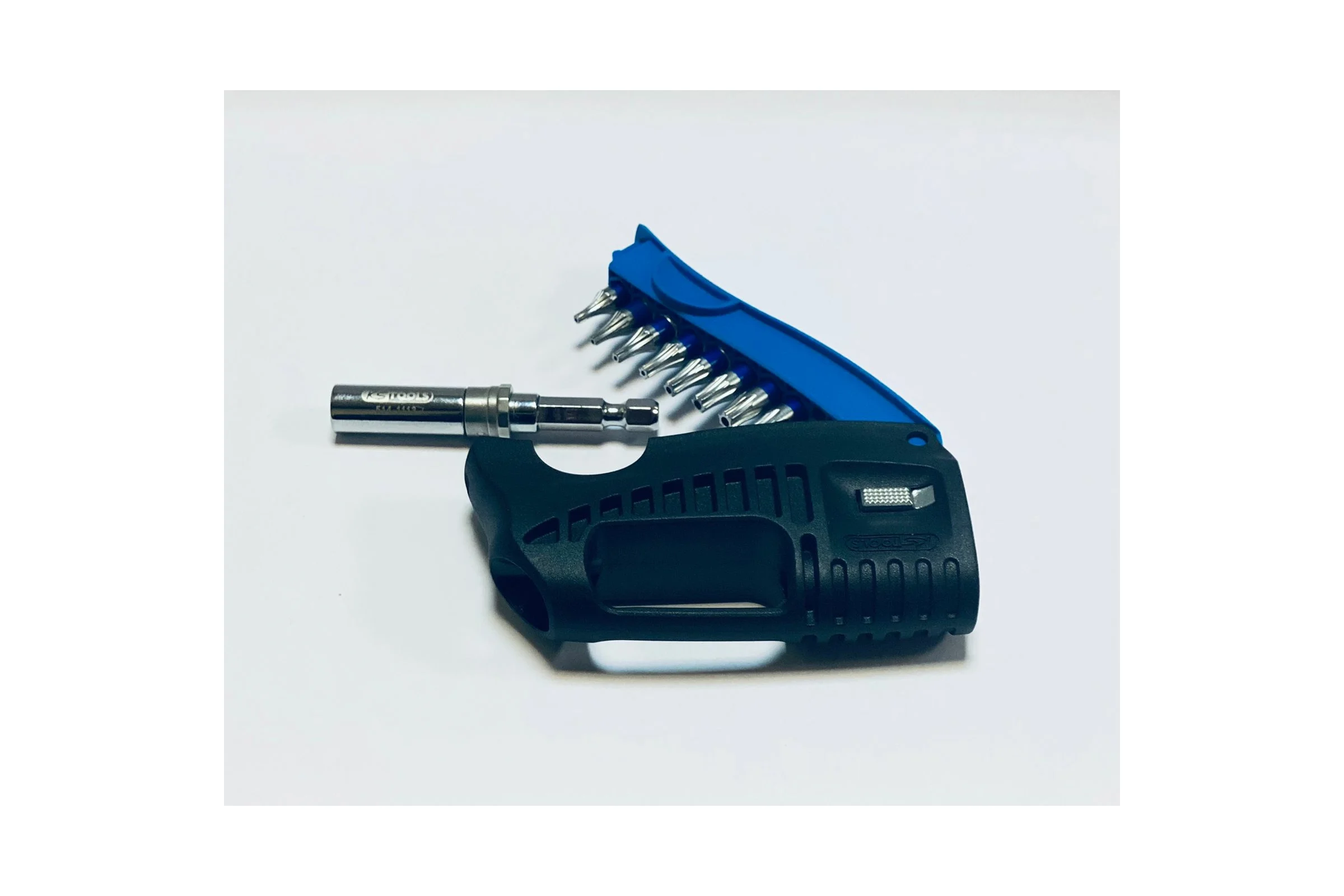 Набор бит с отверткой KS Tools TB 1/4" реверсивная трещотка, складывающийся 918.2855