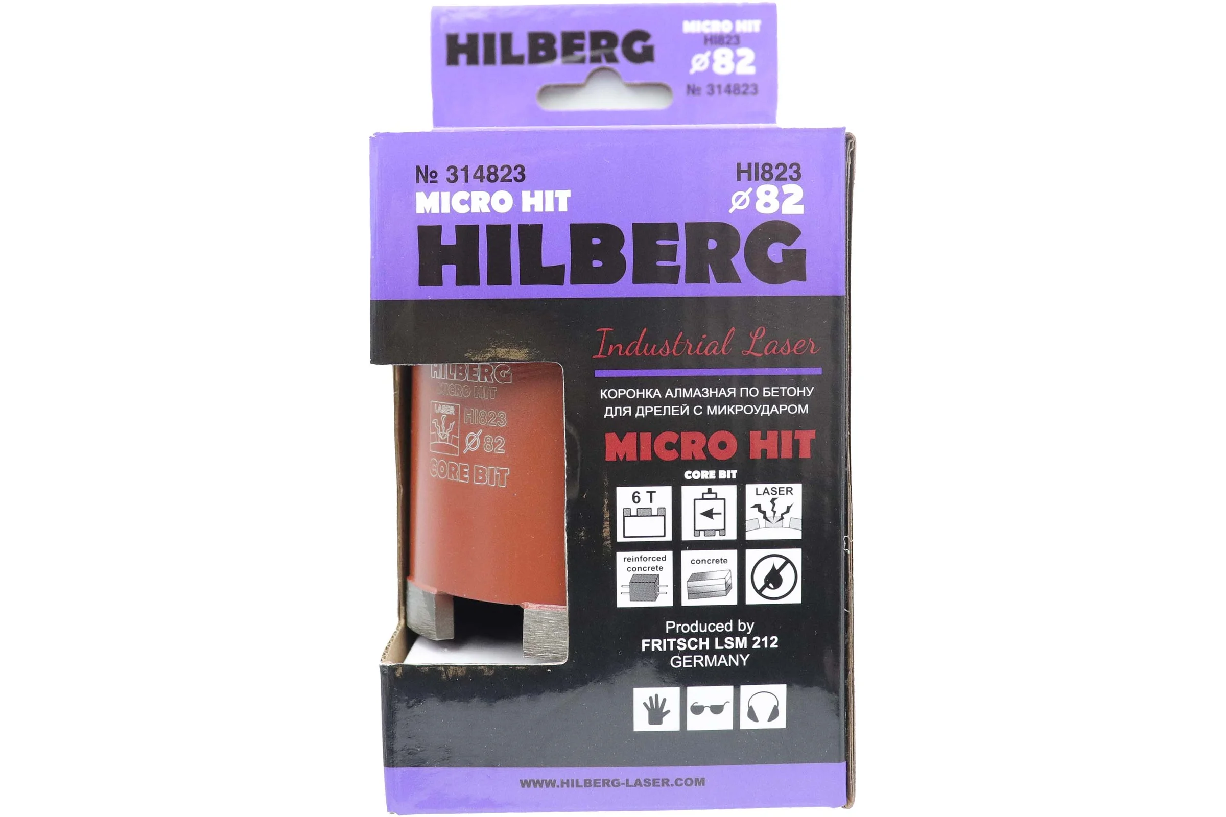 Коронка алмазная HILBERG 82 мм Industrial Laser Micro Hit HI823