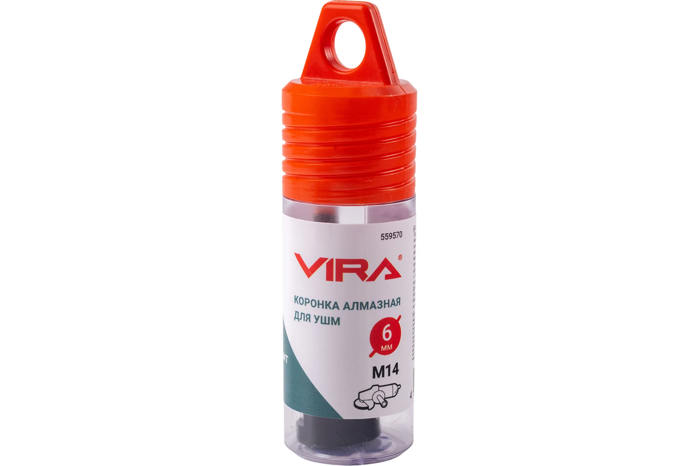 Коронка алмазная для УШМ VIRA по керамограниту, 6 мм 559570