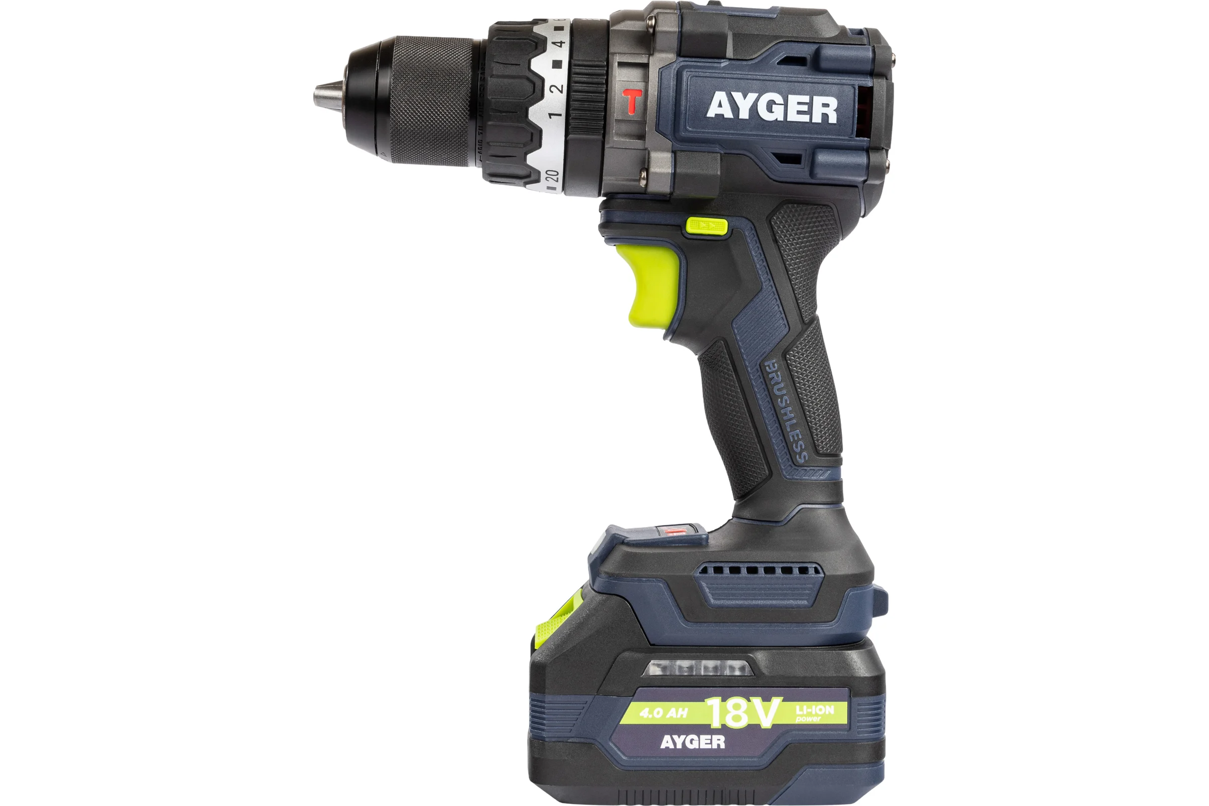 Аккумуляторный бесщеточный ударный шуруповерт AYGER AP20BL4-160