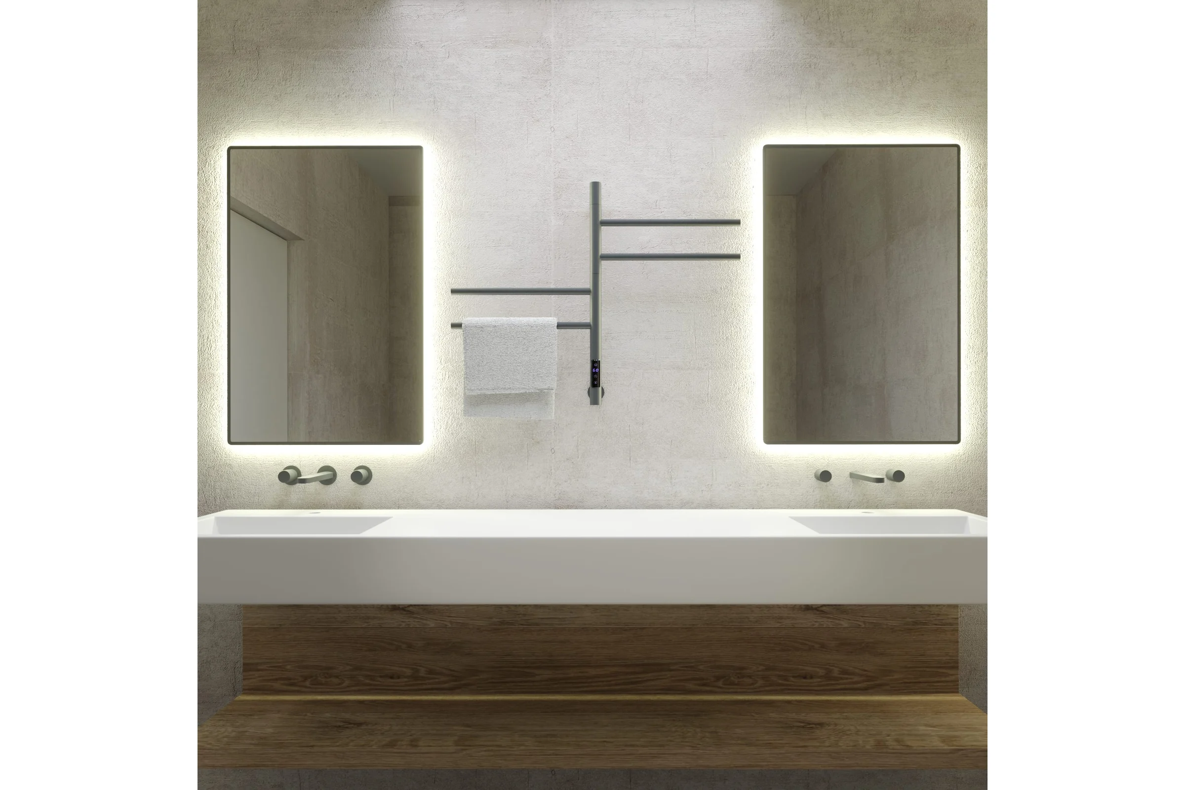 Полотенцесушитель электрический VINCEA 43x60, графит, таймер VTD-1S1CGE