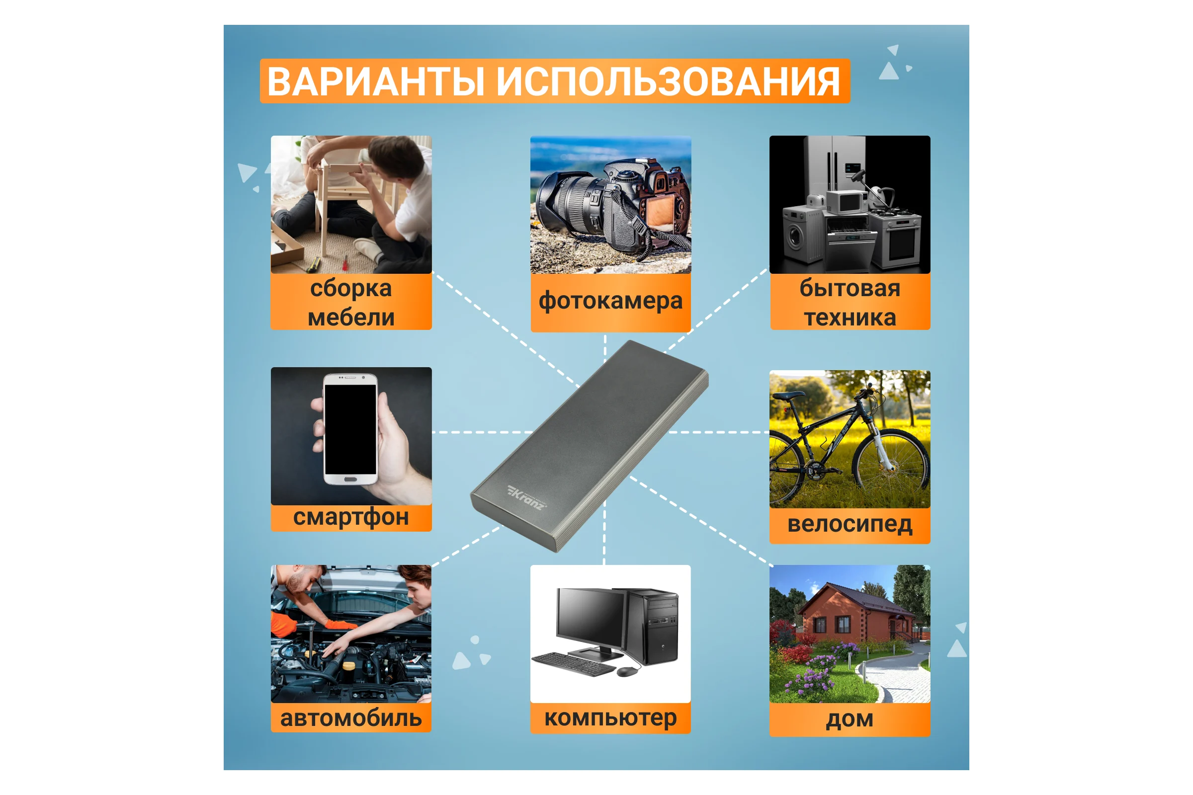 Отвертка с битами для точных работ KRANZ RA-04, сталь S2, 24 предмета KR-12-4754