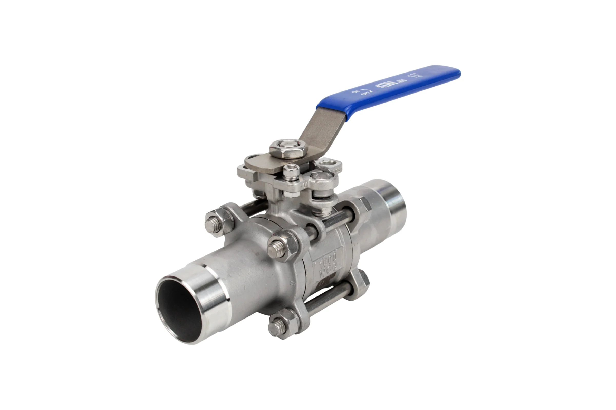 Кран шаровой DN.ru 316-316-PTFE-W-H Ду50 Ру40 полнопроходной, 3-составной, под приварку, с рукояткой D160-53654
