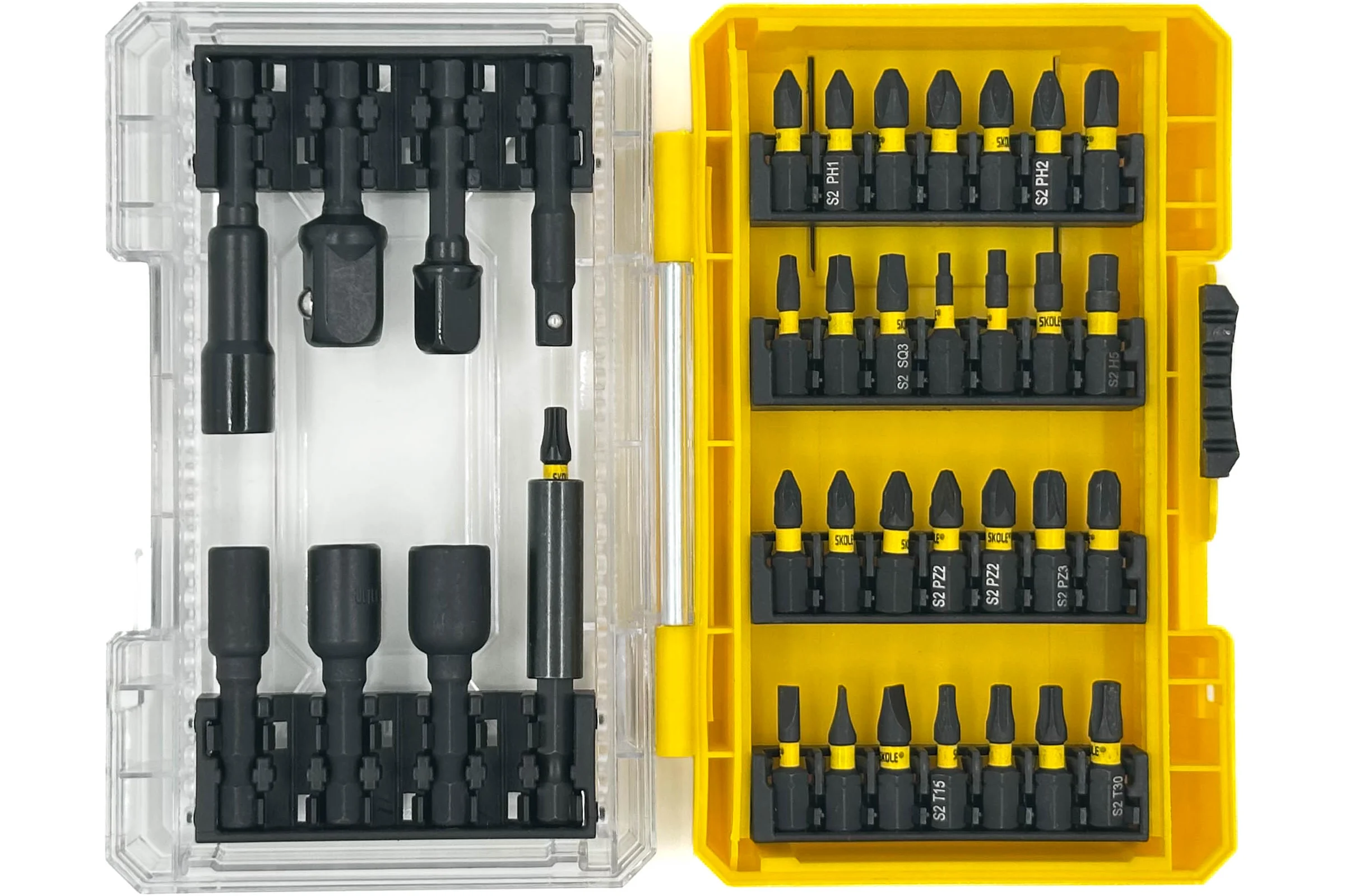 Набор бит SKOLE (BT15) 37PC (37 предметов, S2 сталь) BT15-37PC