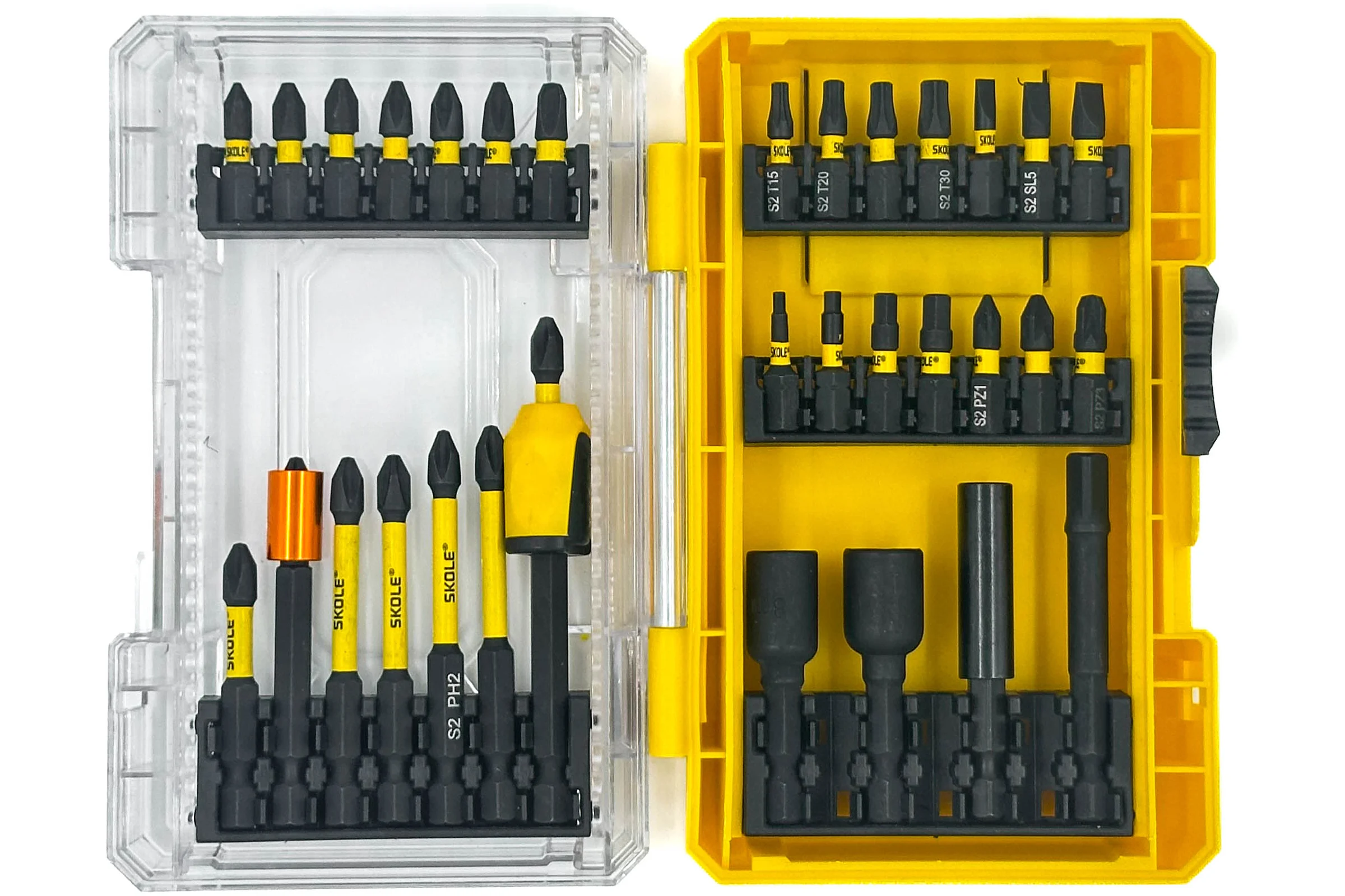 Набор бит SKOLE (BT15) 33PC (33 предметов, S2 сталь) BT15-33PC