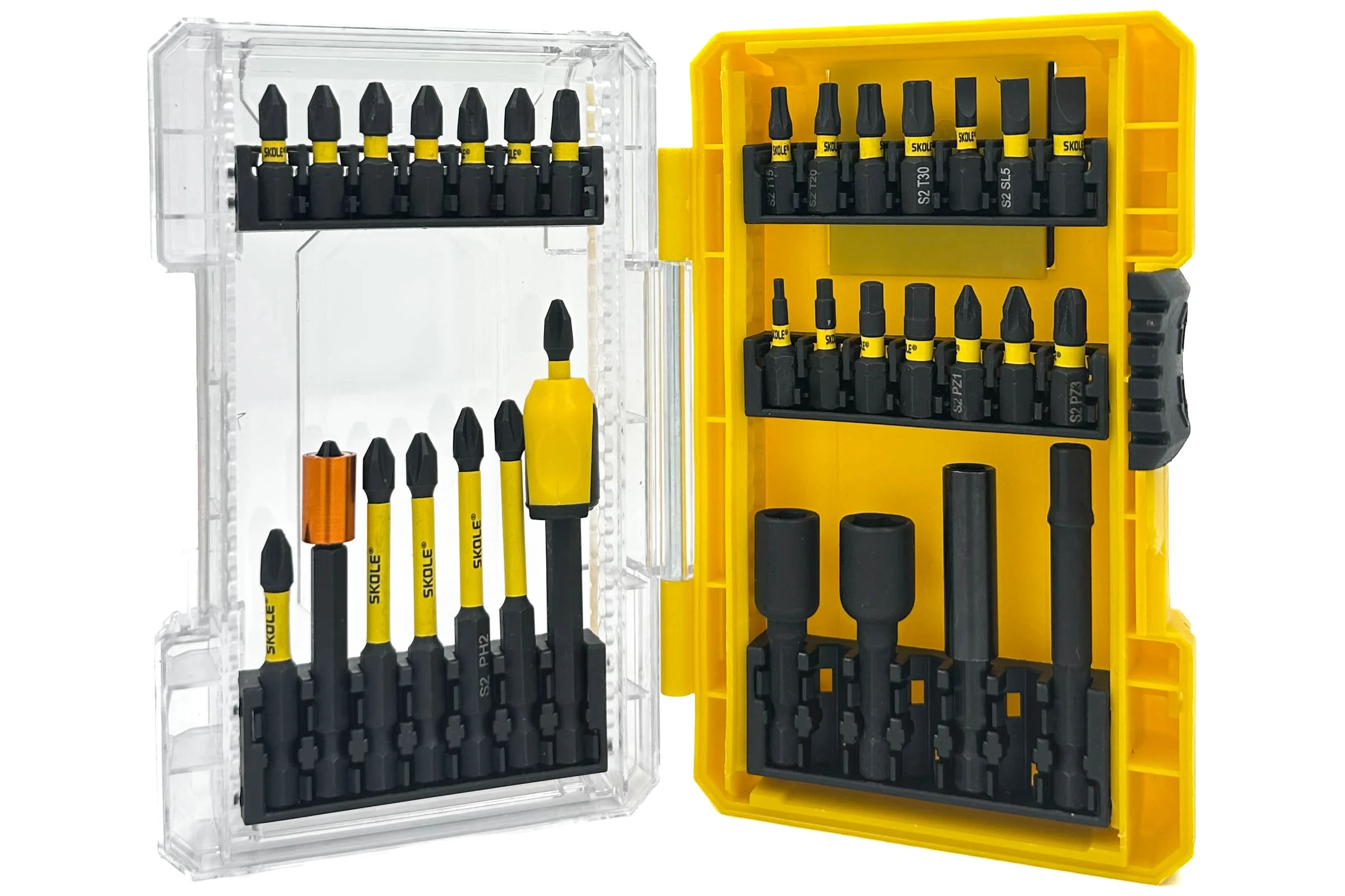 Набор бит SKOLE (BT15) 33PC (33 предметов, S2 сталь) BT15-33PC