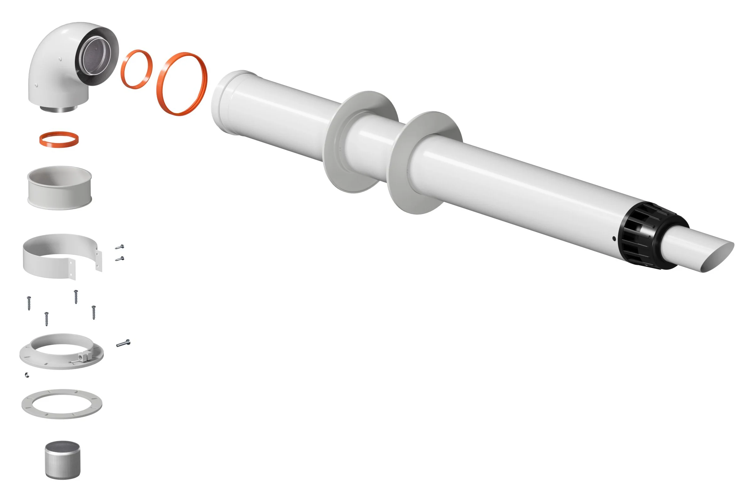 Комплект дымохода Okseler антилед универсальный 60/100 - 1220мм (кроме Immergas и Navien Deluxe 75/100 стар.) oks00060
