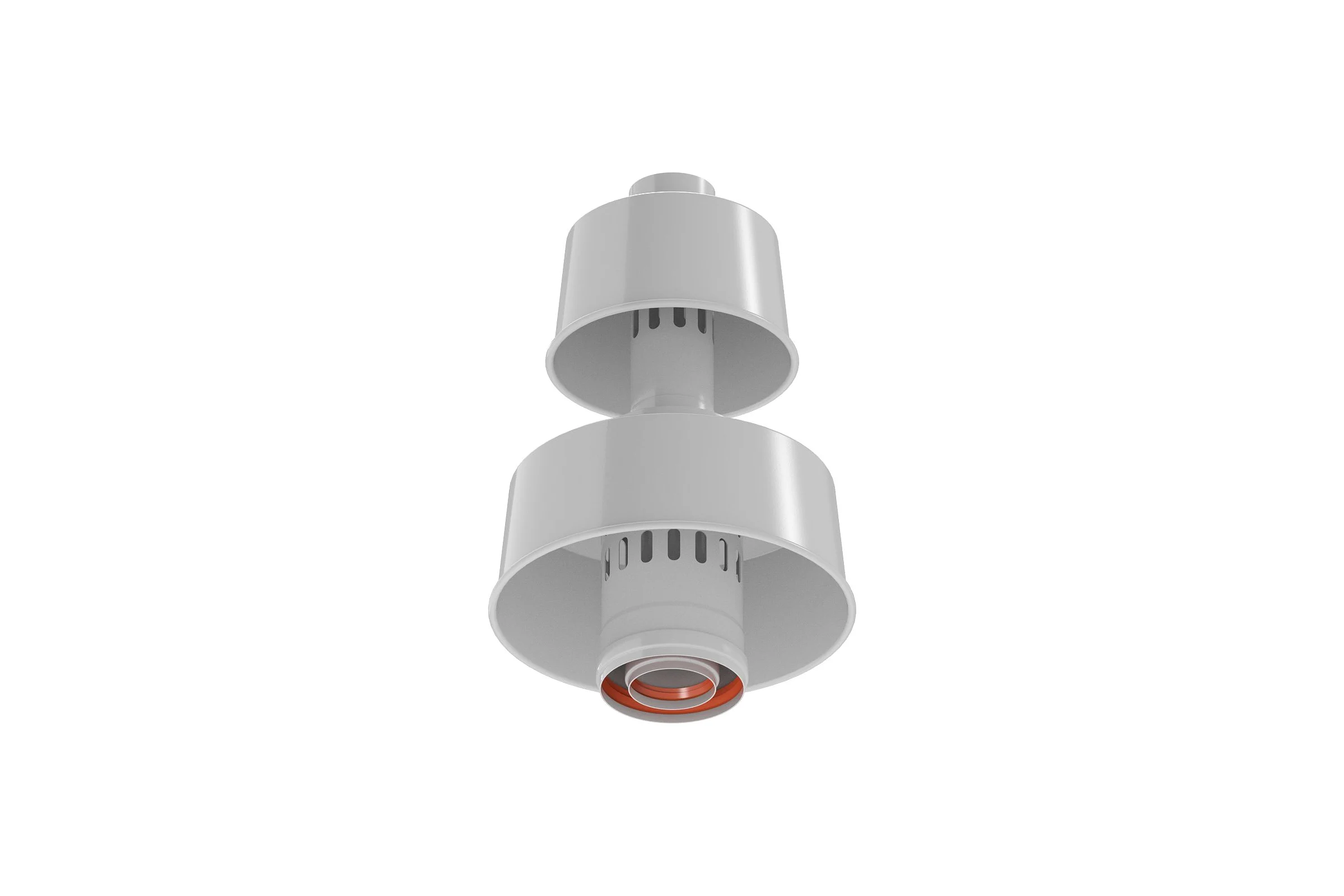 Оголовок с ветрозащитой Okseler D 60/100 БЕЛЫЙ (Алюминий) oks00087