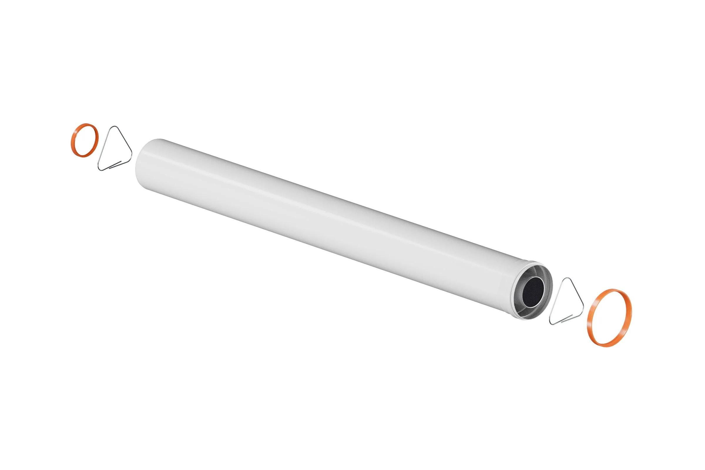 Удлинитель дымохода Okseler коакс. раструбн. 60/100 L 1000 oks00148