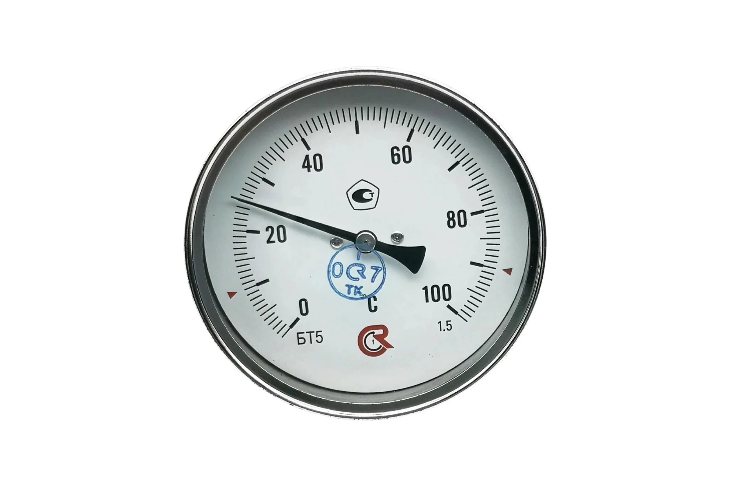 Термометр осевой РОСМА БТ-51.211 (0-100С) ДК100 L=64 G1/2, кл. точн. 1.5, гильза латунь D070-00939
