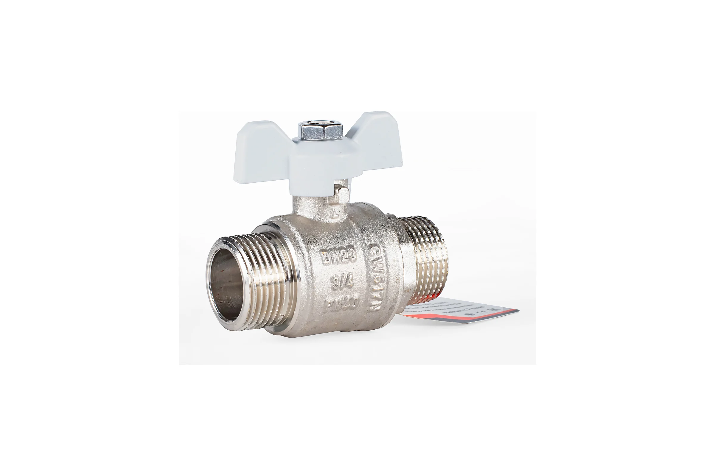 Шаровой кран PROFACTOR PF STANDARD ручка бабочка, н/н 3/4 дюйма PF FBV 307