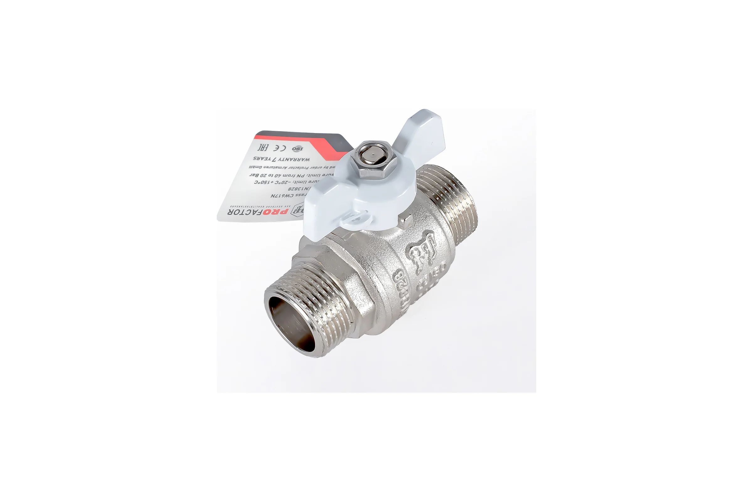Шаровой кран PROFACTOR PF STANDARD ручка бабочка, н/н 3/4 дюйма PF FBV 307