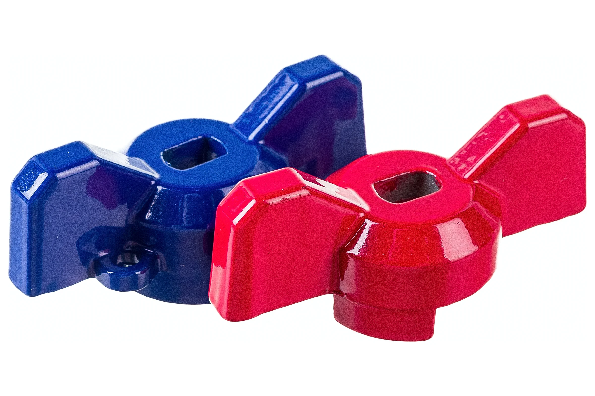 Рукоятка для шарового крана PROFACTOR PF STANDARD бабочка, красный/синий 1/2" - 3/4" PF FBV 1520WH