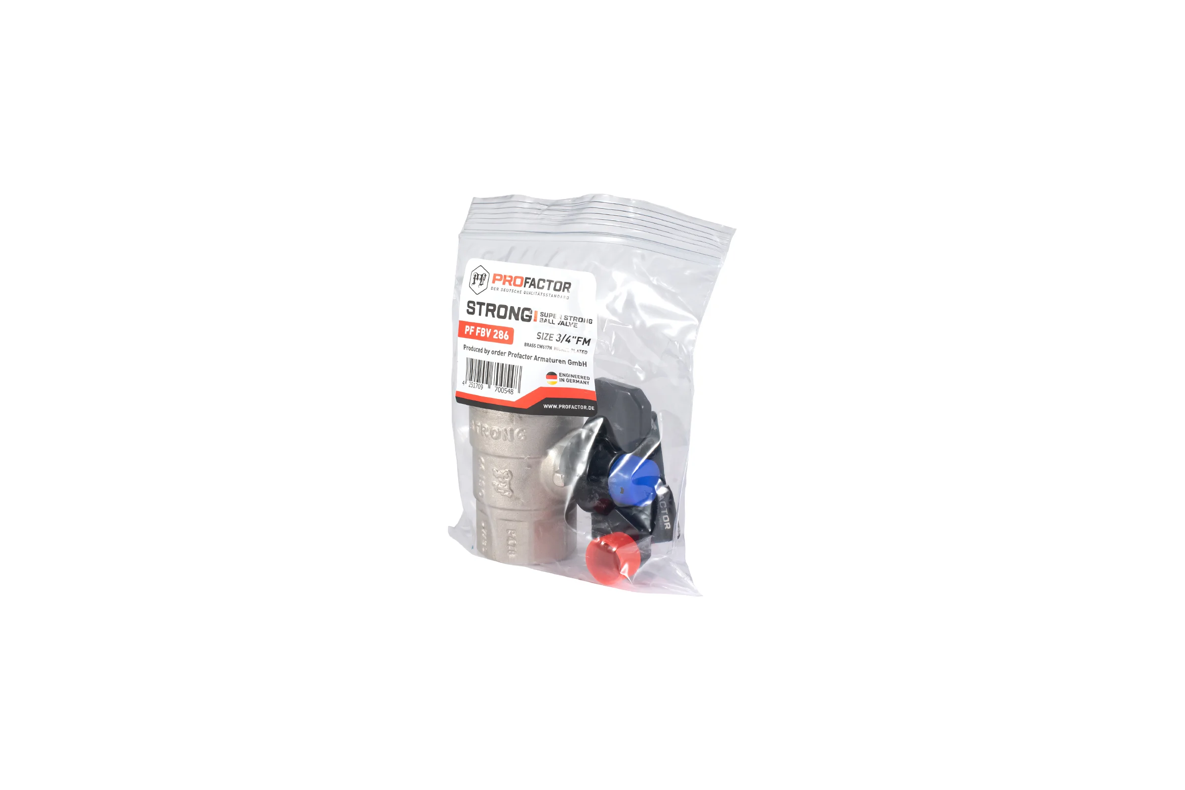 Шаровой кран PROFACTOR PF STRONG ручка бабочка в/н 3/4 дюйма PF FBV 286