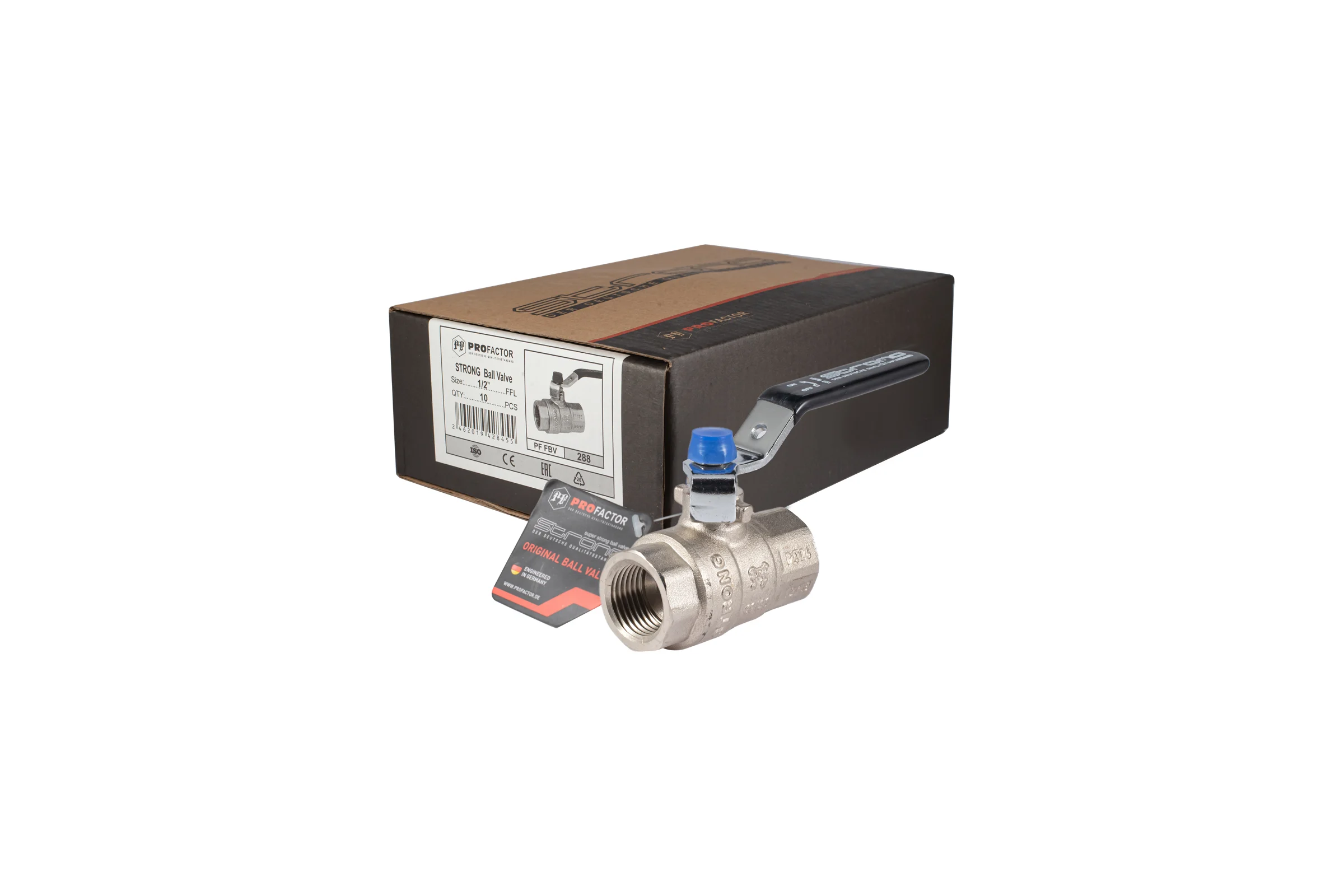 Шаровой кран PROFACTOR PF STRONG ручка рычаг, в/н 1/2 дюйма PF FBV 288