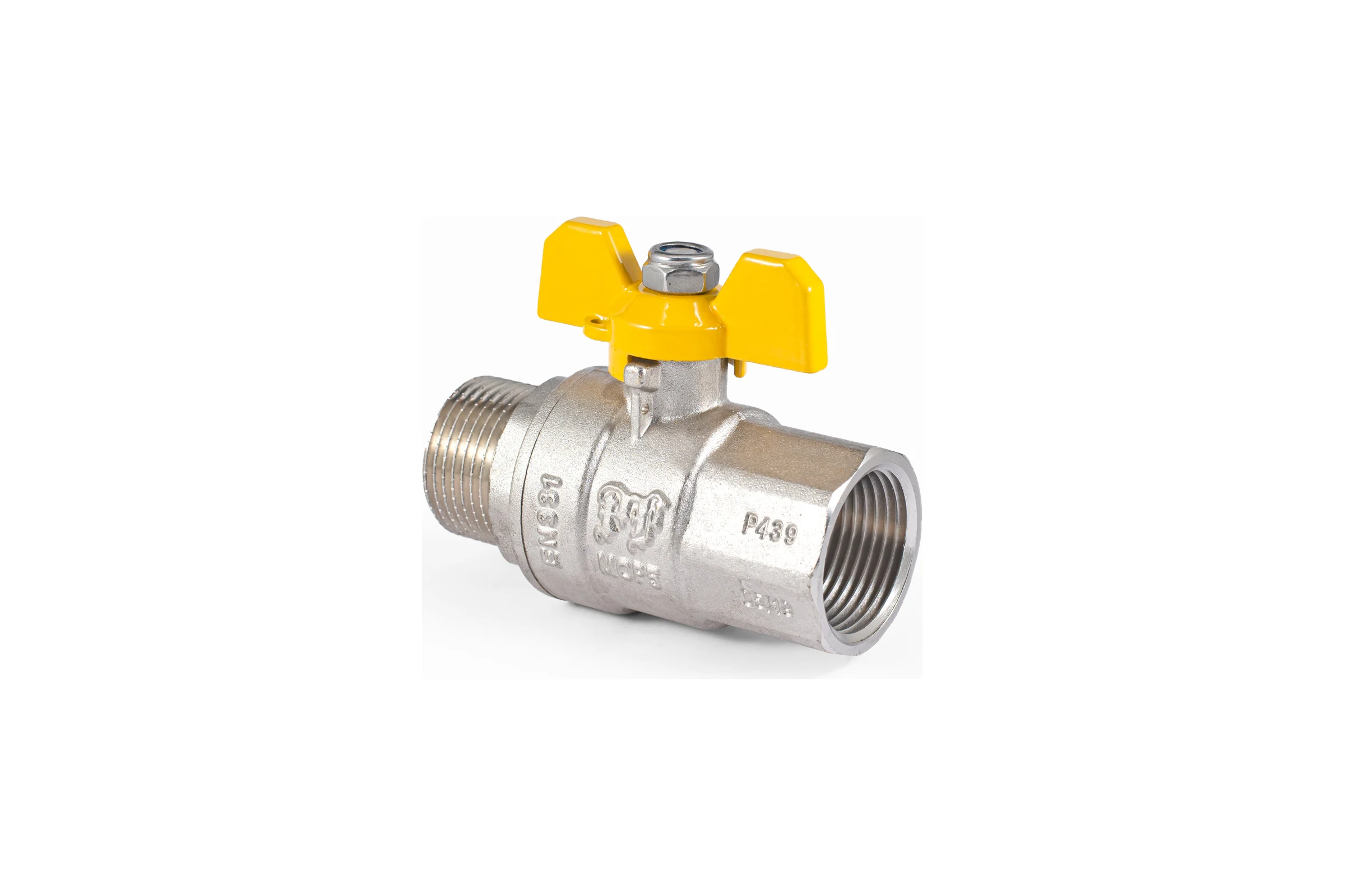 Шаровой кран для газа PROFACTOR PF GAS в/н бабочка 1 дюйм PF GBV 338