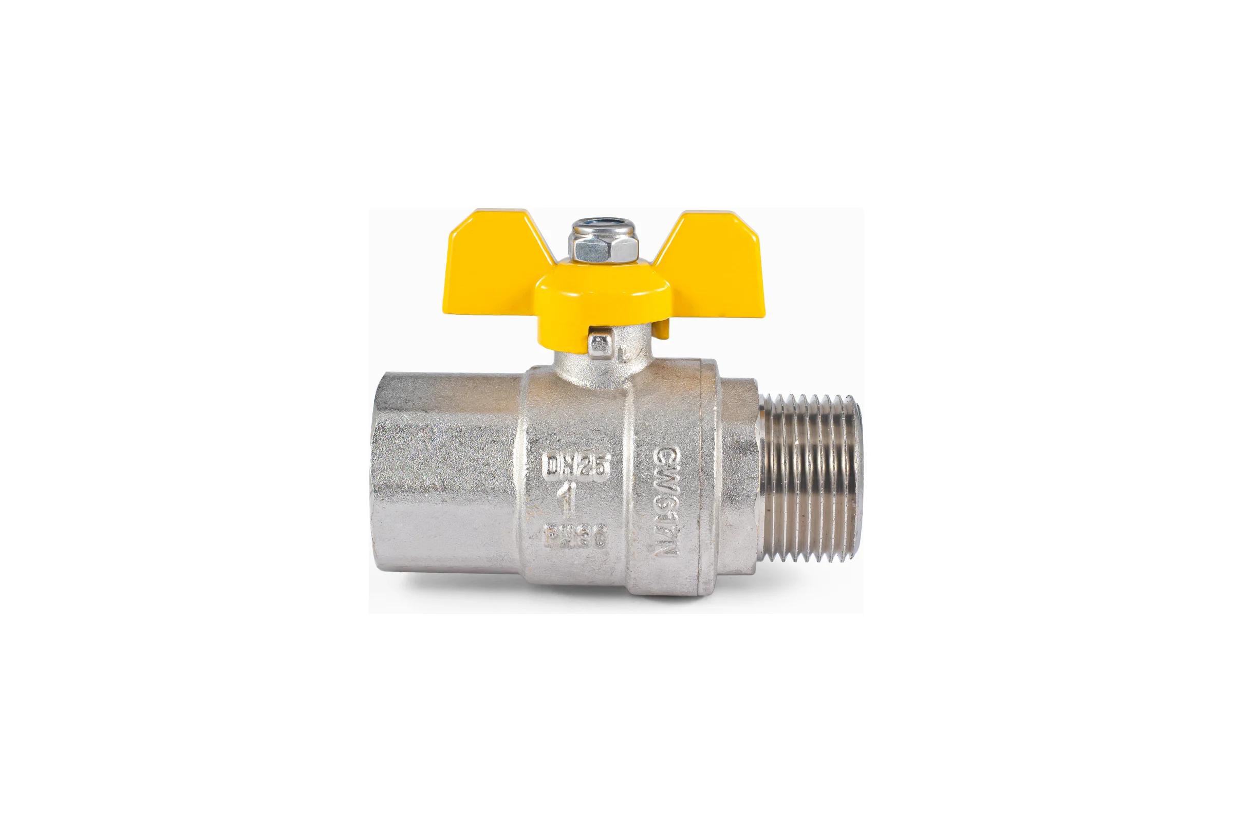 Шаровой кран для газа PROFACTOR PF GAS в/н бабочка 1 дюйм PF GBV 338