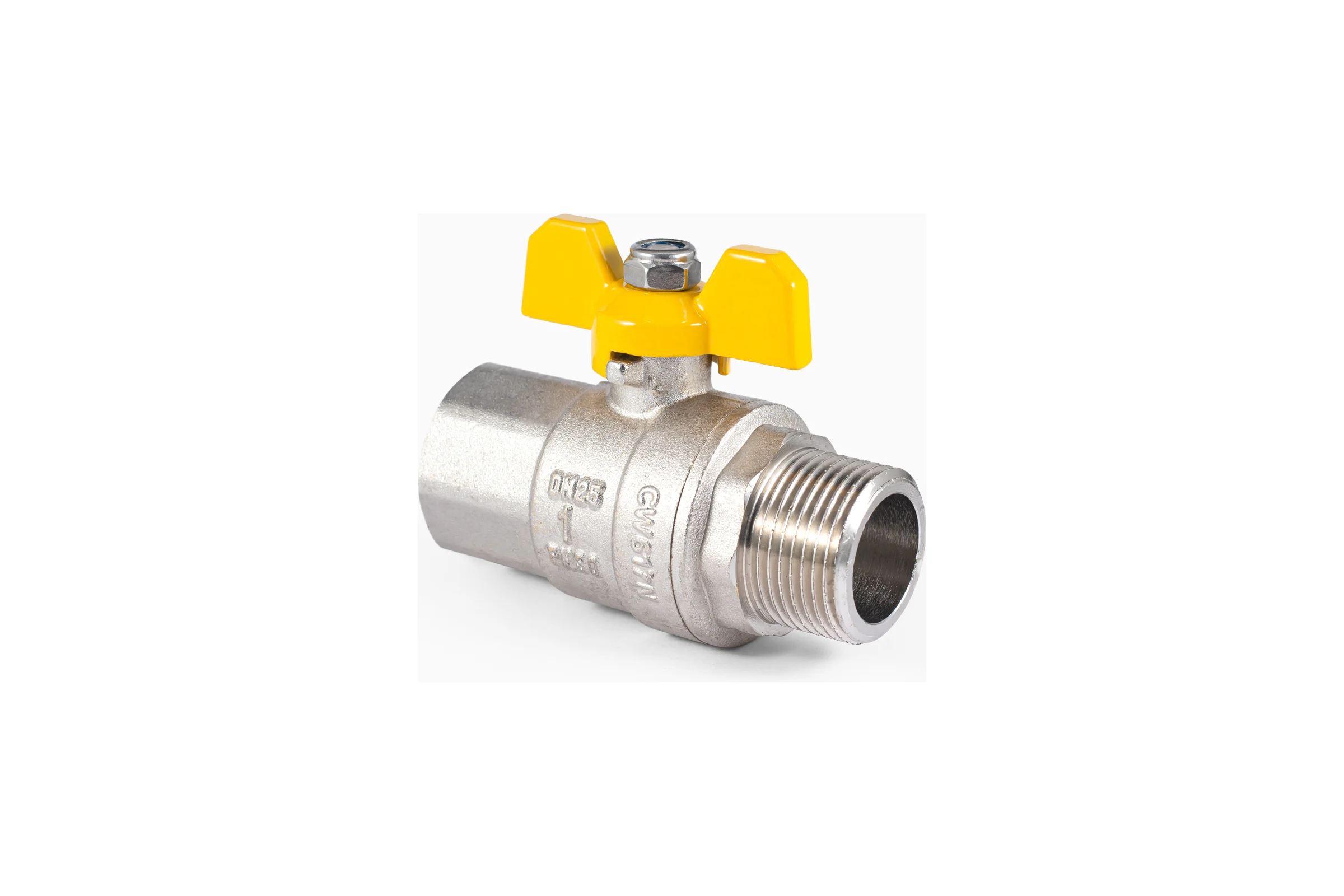 Шаровой кран для газа PROFACTOR PF GAS в/н бабочка 1 дюйм PF GBV 338