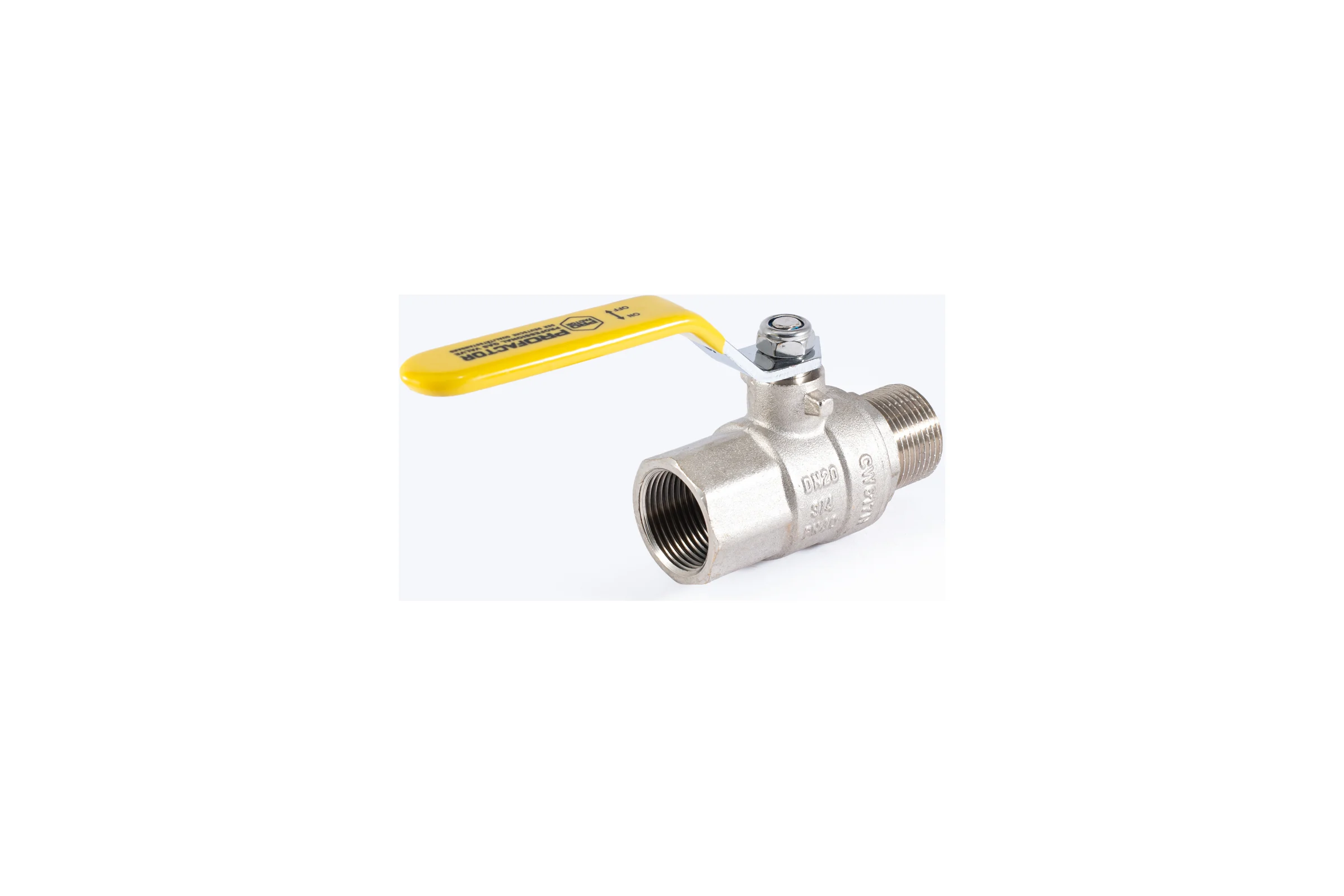 Шаровой кран для газа PROFACTOR PF GAS ручка рычаг, в/н 3/4 дюйма PF GBV 346