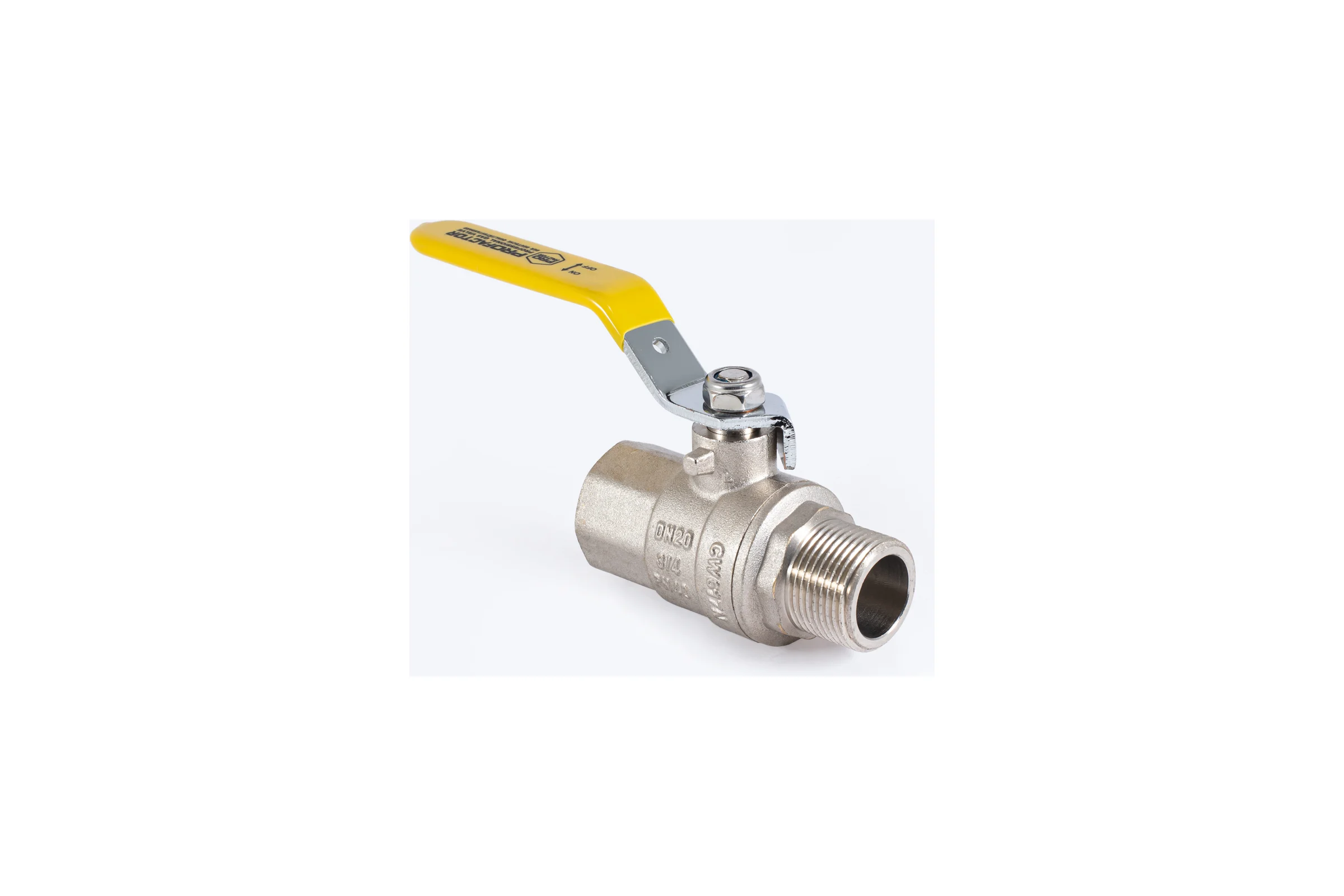 Шаровой кран для газа PROFACTOR PF GAS ручка рычаг, в/н 3/4 дюйма PF GBV 346