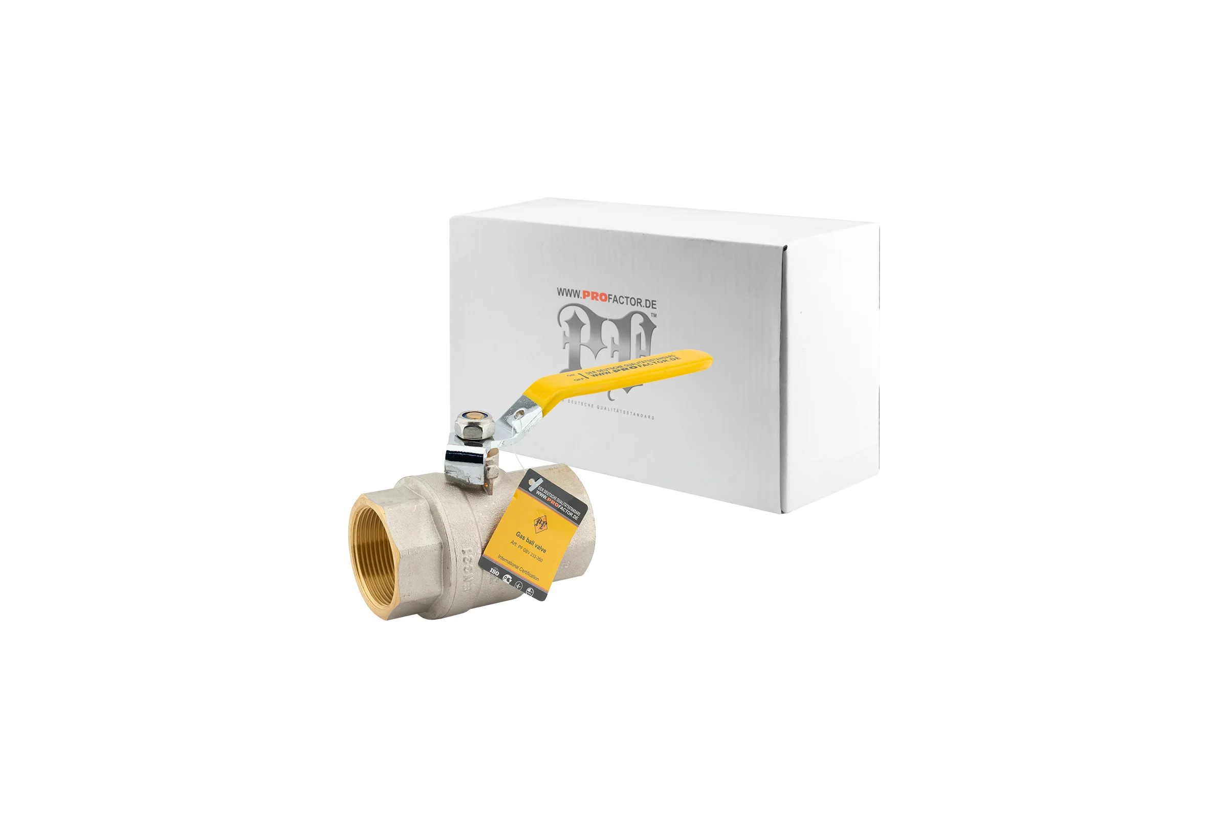 Шаровой кран для газа PROFACTOR PF GAS ручка рычаг, в/в 1 1/2 дюйма PF GBV 343