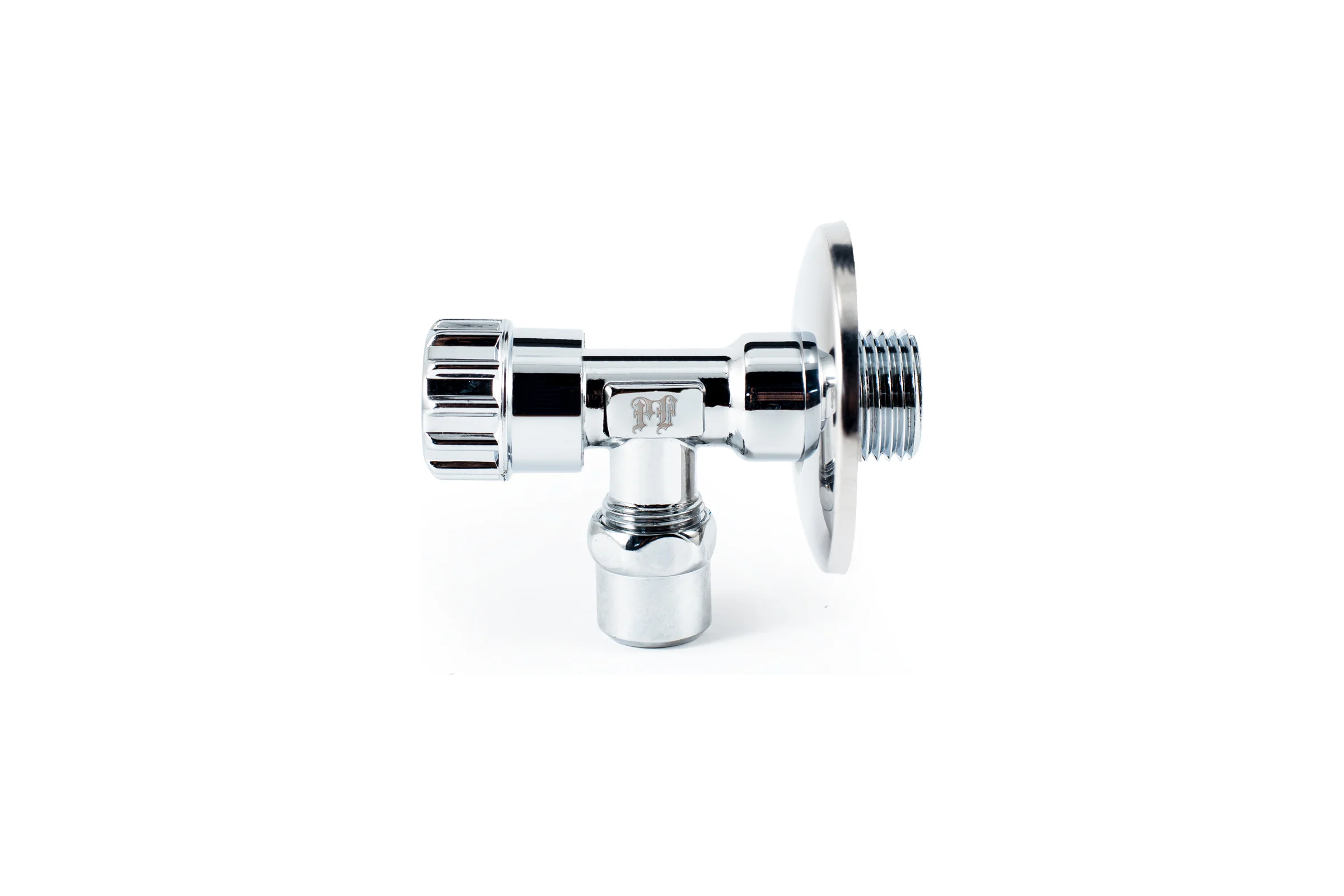 Угловой вентиль для бытовой техники PROFACTOR PF CHROME н/цанга 1/2 дюйма х 10мм PF BAV 362C