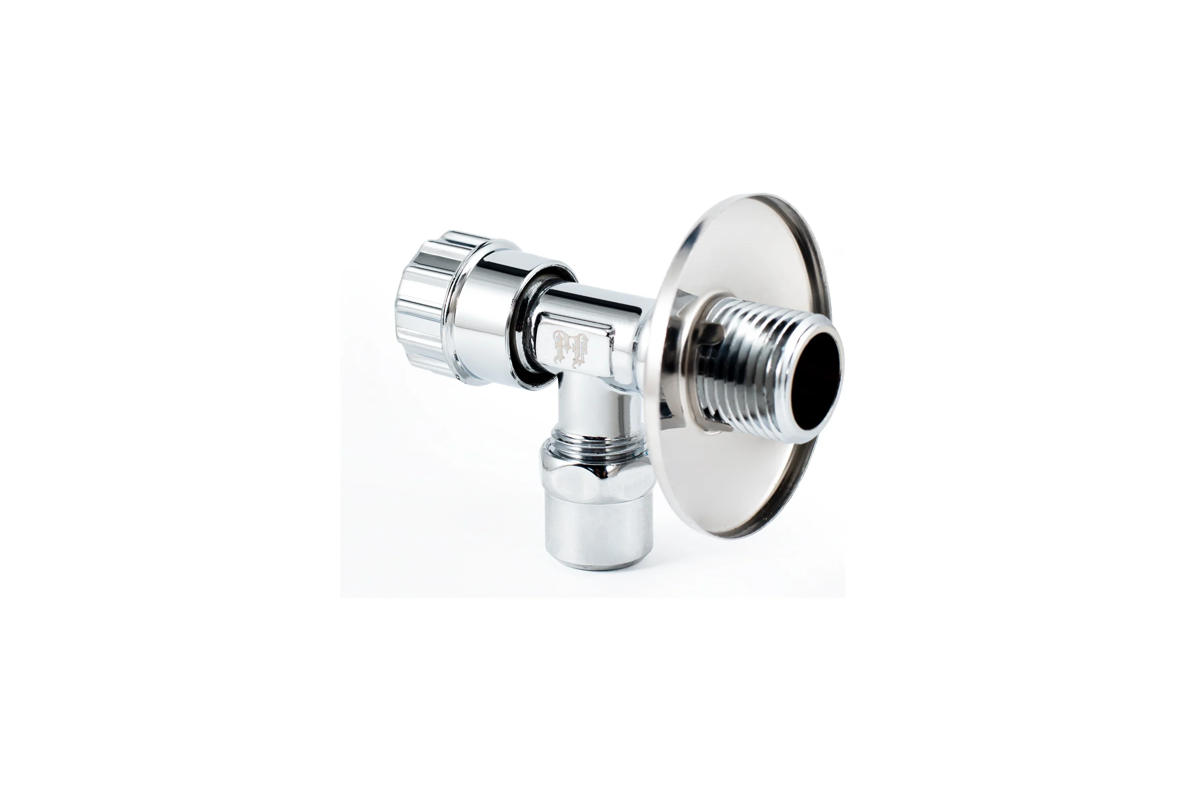 Угловой вентиль для бытовой техники PROFACTOR PF CHROME н/цанга 1/2 дюйма х 10мм PF BAV 362C