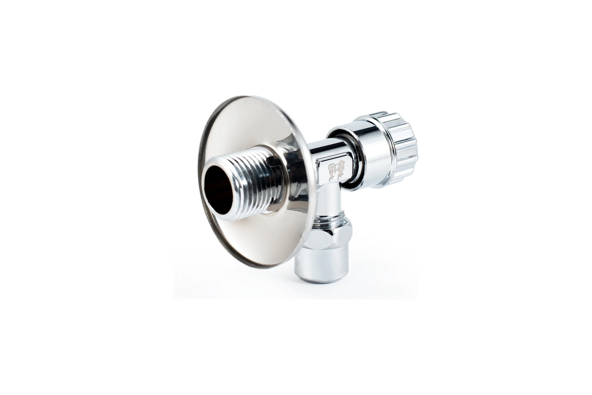 Угловой вентиль для бытовой техники PROFACTOR PF CHROME н/цанга 1/2 дюйма х 10мм PF BAV 362C