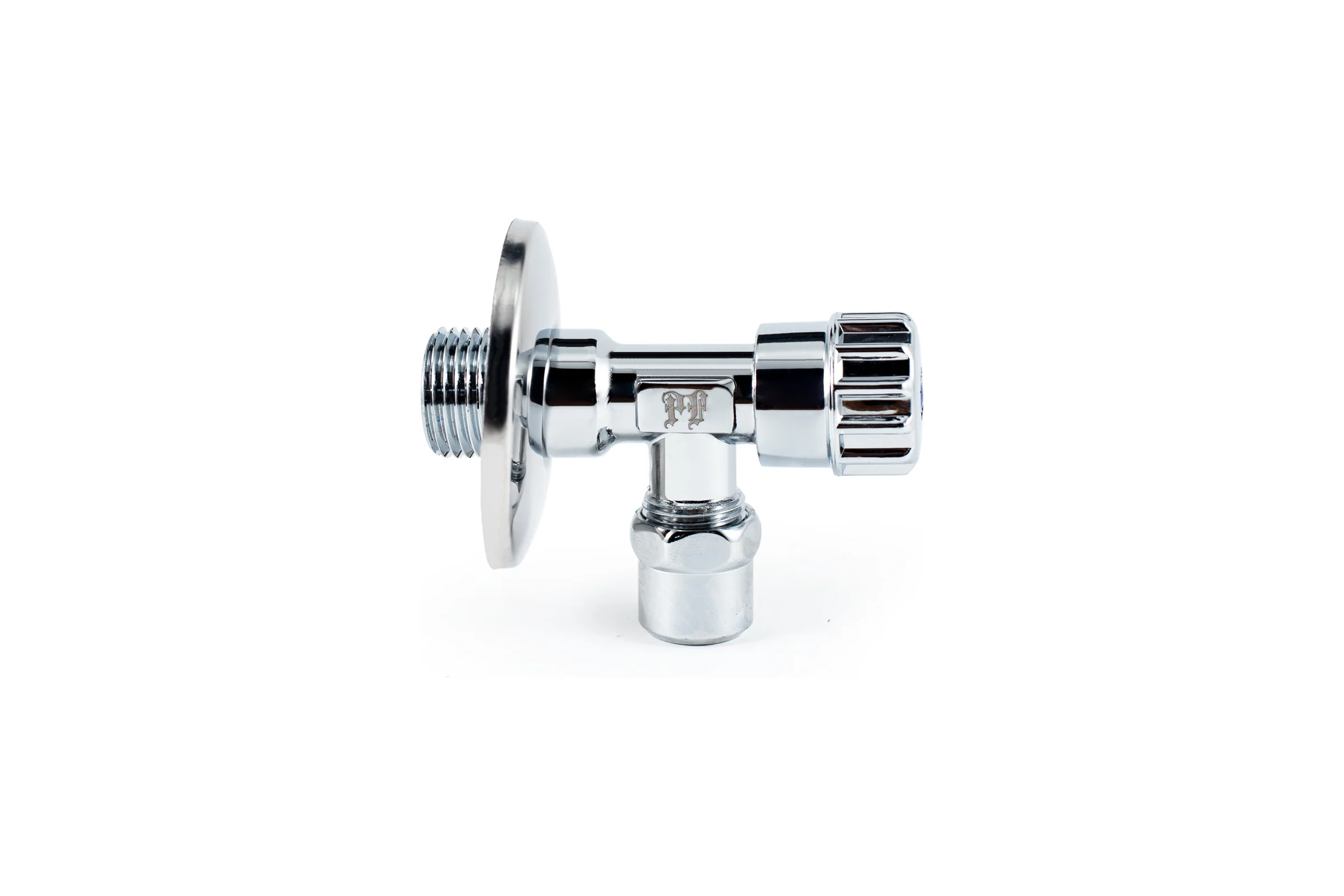 Угловой вентиль для бытовой техники PROFACTOR PF CHROME н/цанга 1/2 дюйма х 10мм PF BAV 362C
