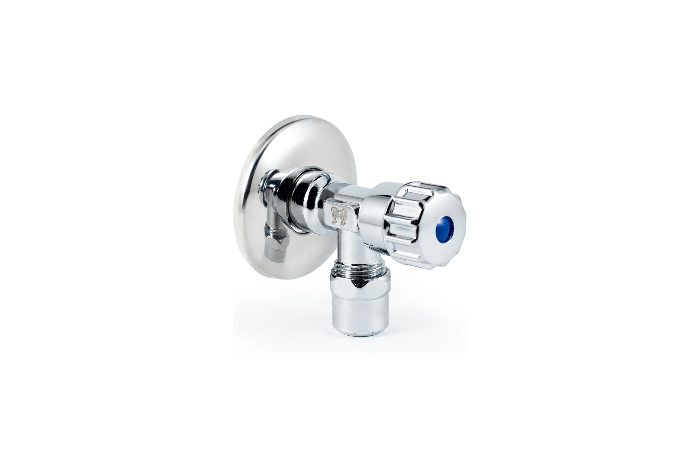 Угловой вентиль для бытовой техники PROFACTOR PF CHROME н/цанга 1/2 дюйма х 10мм PF BAV 362C