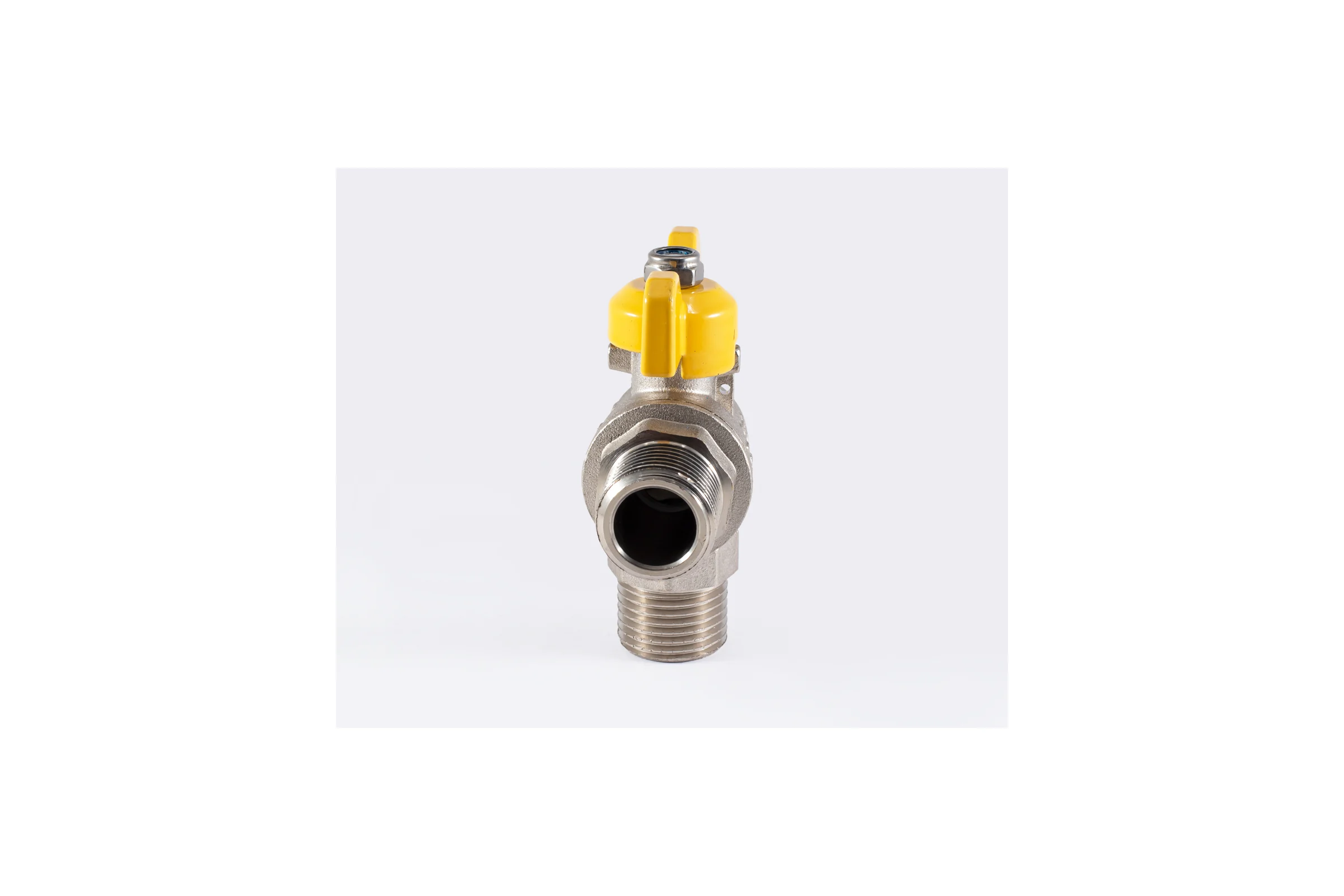 Шаровой кран PROFACTOR угловой для газа PF GAS ручка бабочка, н/н 1/2 дюйма PF GBV 336M