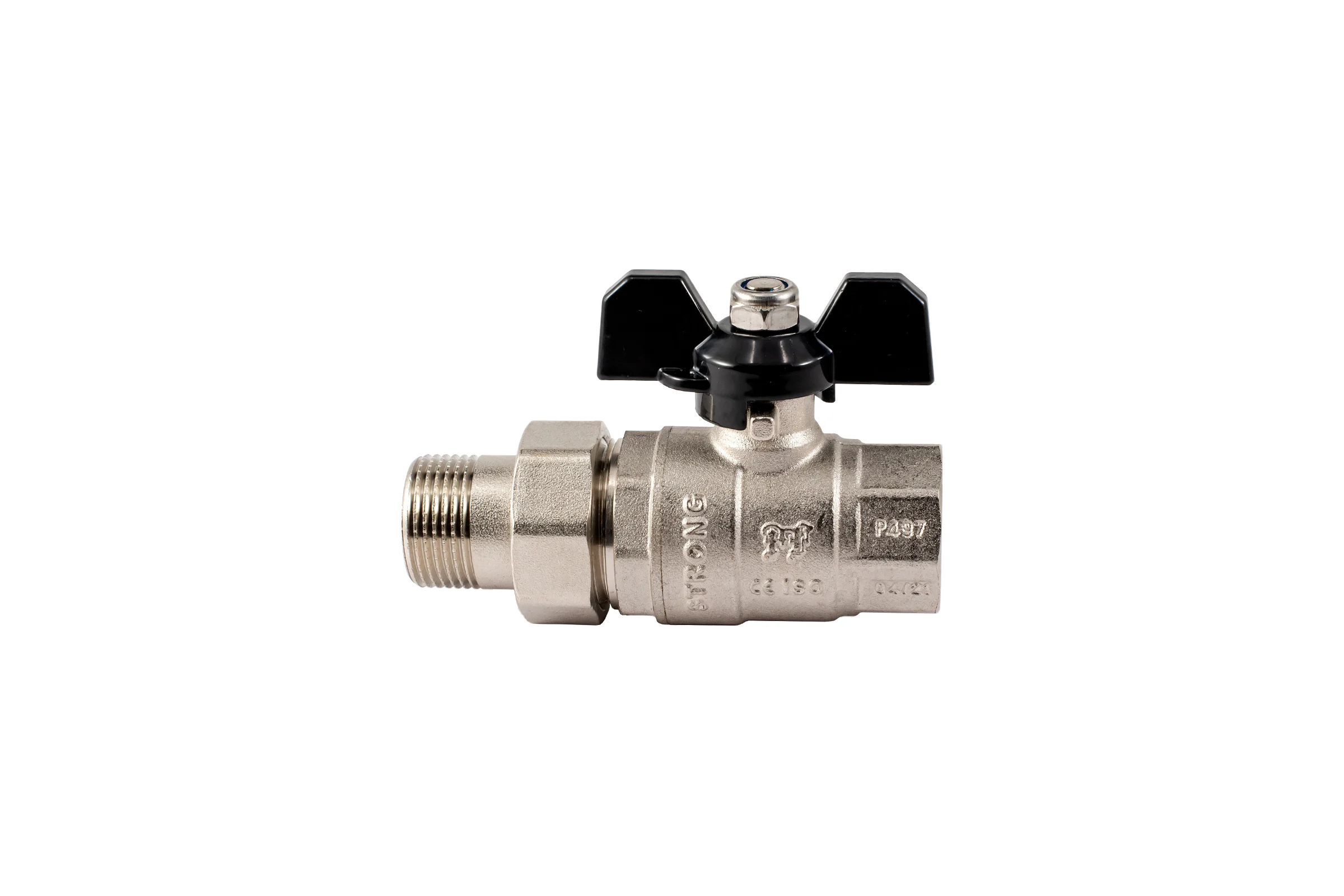 Шаровой кран PROFACTOR с полусгоном PF STRONG ручка бабочка в/н 3/4 дюйма PF UBV 279