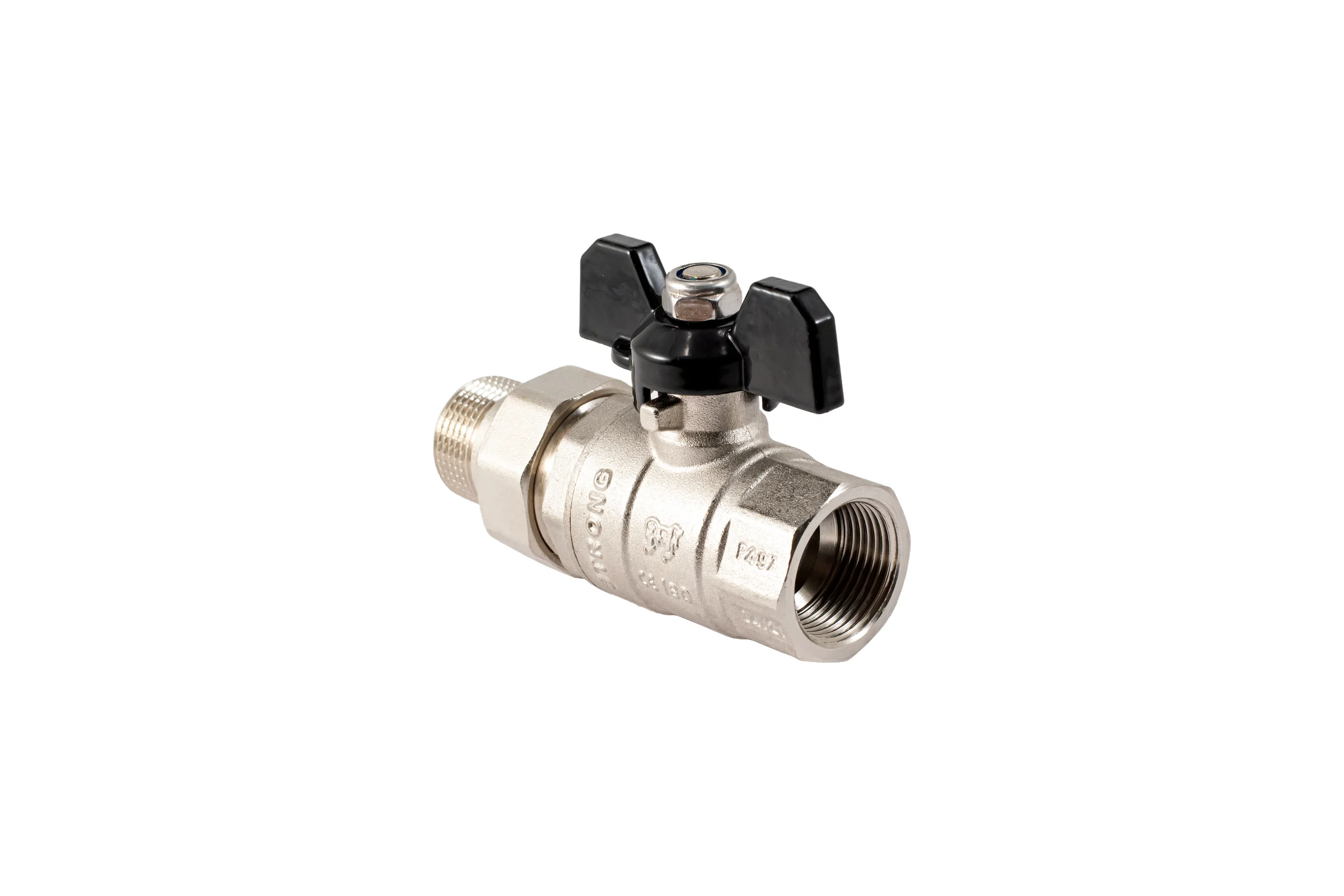 Шаровой кран PROFACTOR с полусгоном PF STRONG ручка бабочка в/н 3/4 дюйма PF UBV 279