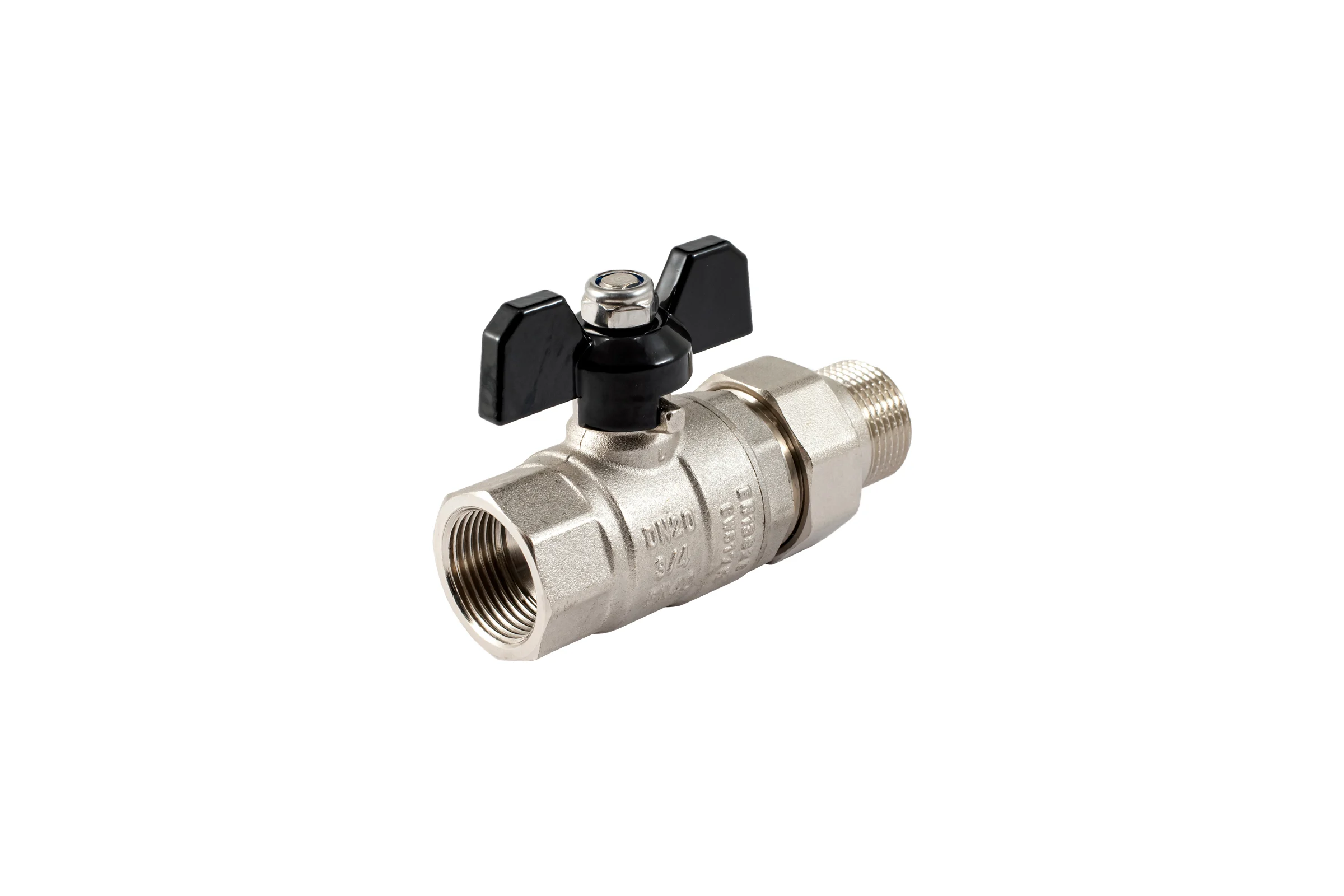 Шаровой кран PROFACTOR с полусгоном PF STRONG ручка бабочка в/н 3/4 дюйма PF UBV 279