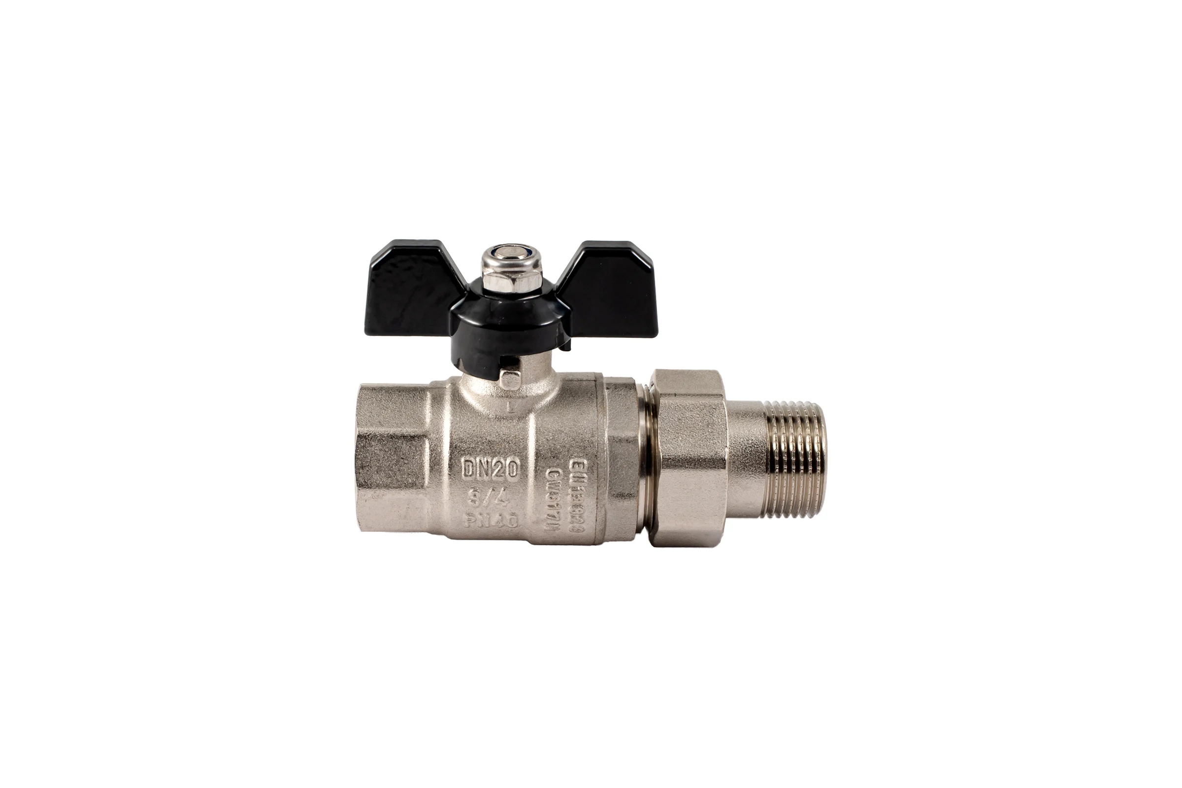 Шаровой кран PROFACTOR с полусгоном PF STRONG ручка бабочка в/н 3/4 дюйма PF UBV 279