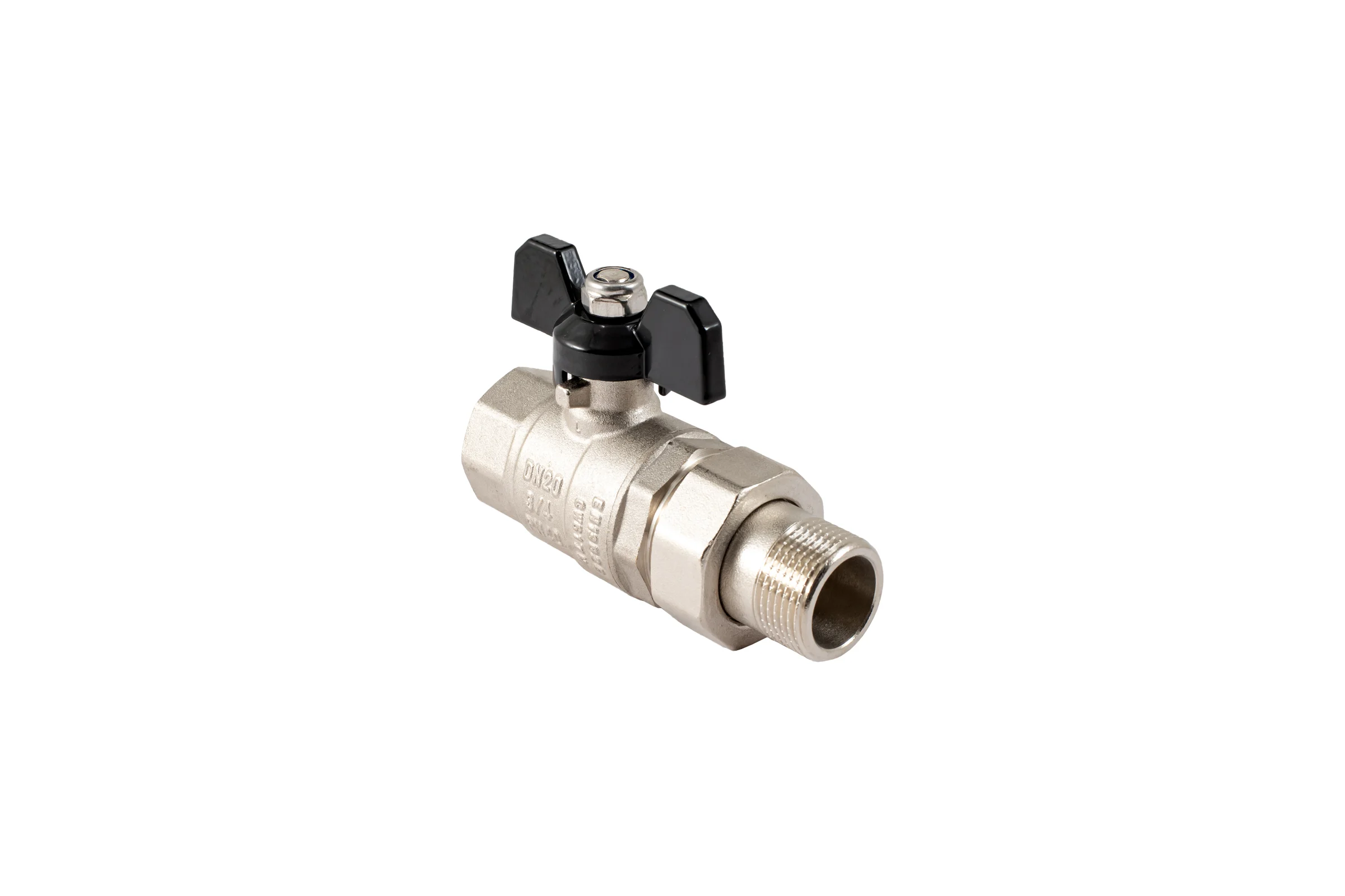 Шаровой кран PROFACTOR с полусгоном PF STRONG ручка бабочка в/н 3/4 дюйма PF UBV 279