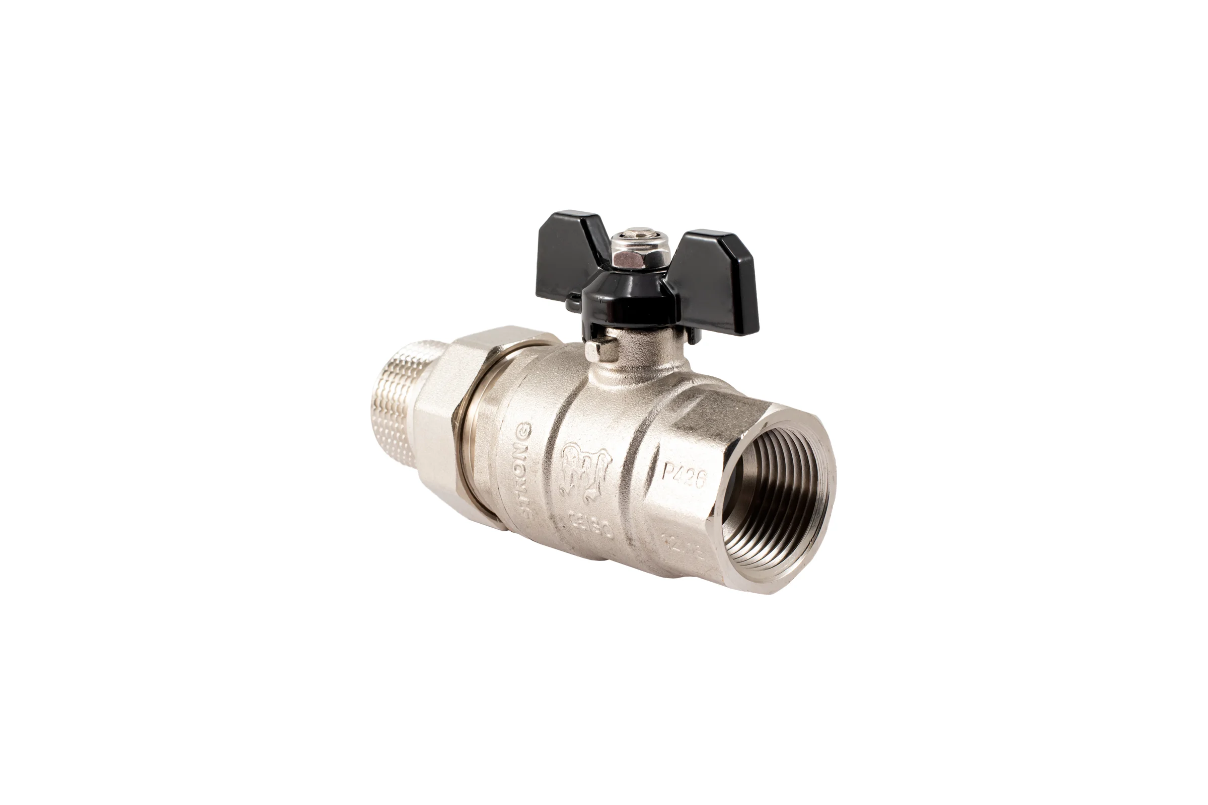 Шаровой кран PROFACTOR с полусгоном PF STRONG ручка бабочка  в/н 1 дюйм PF UBV 280