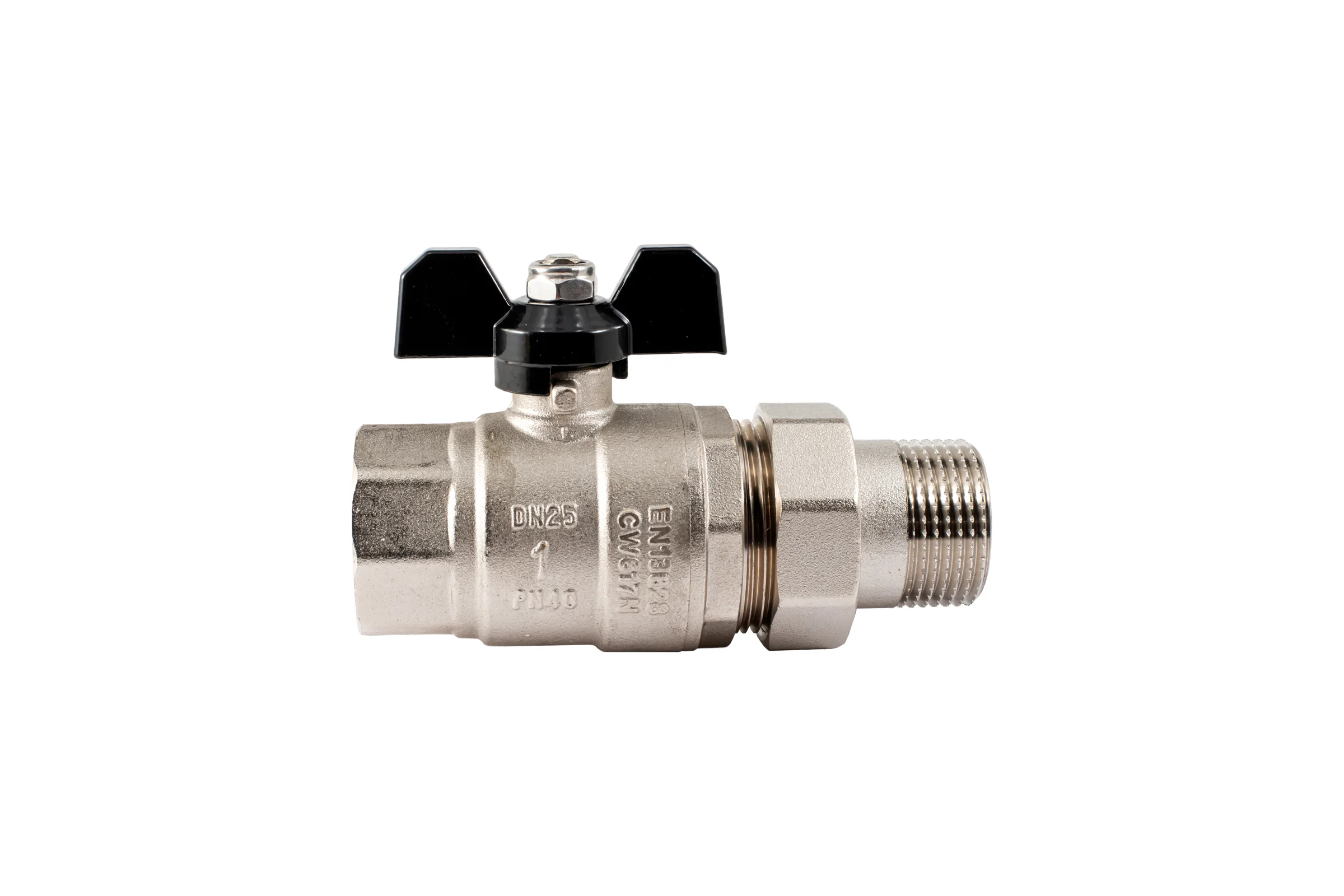Шаровой кран PROFACTOR с полусгоном PF STRONG ручка бабочка  в/н 1 дюйм PF UBV 280
