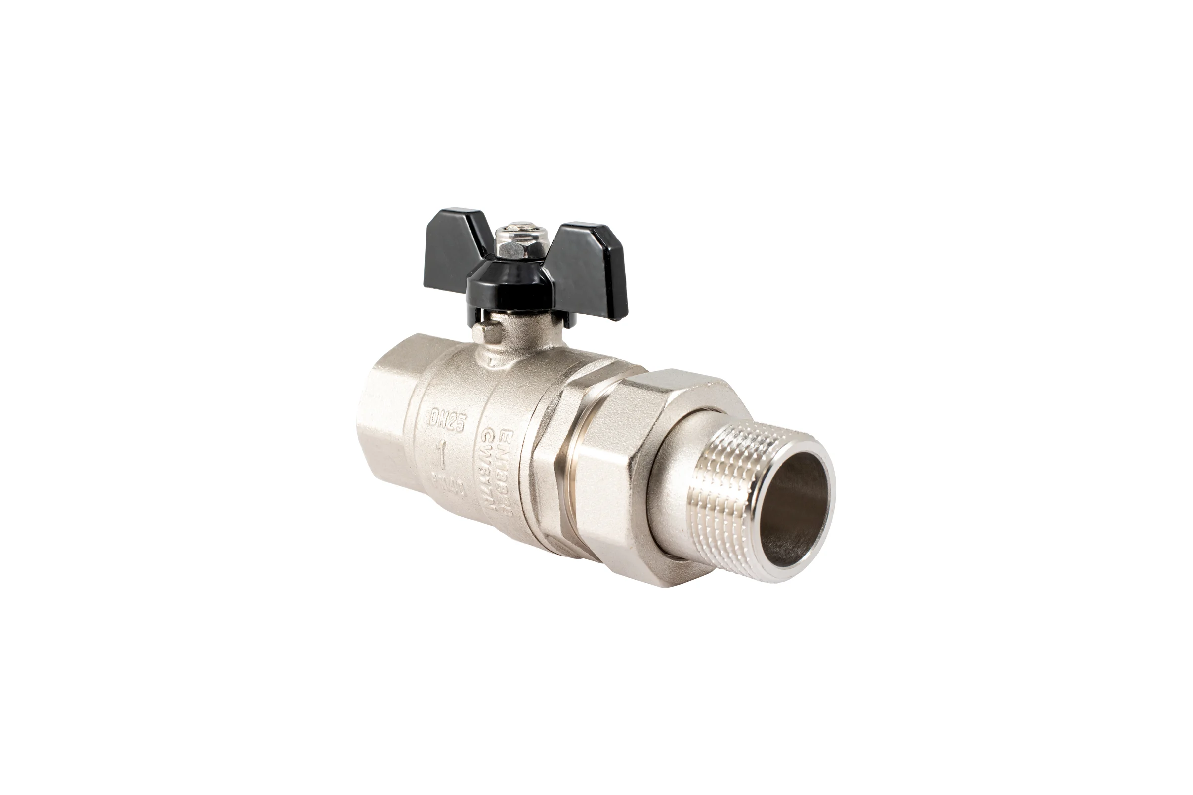 Шаровой кран PROFACTOR с полусгоном PF STRONG ручка бабочка  в/н 1 дюйм PF UBV 280