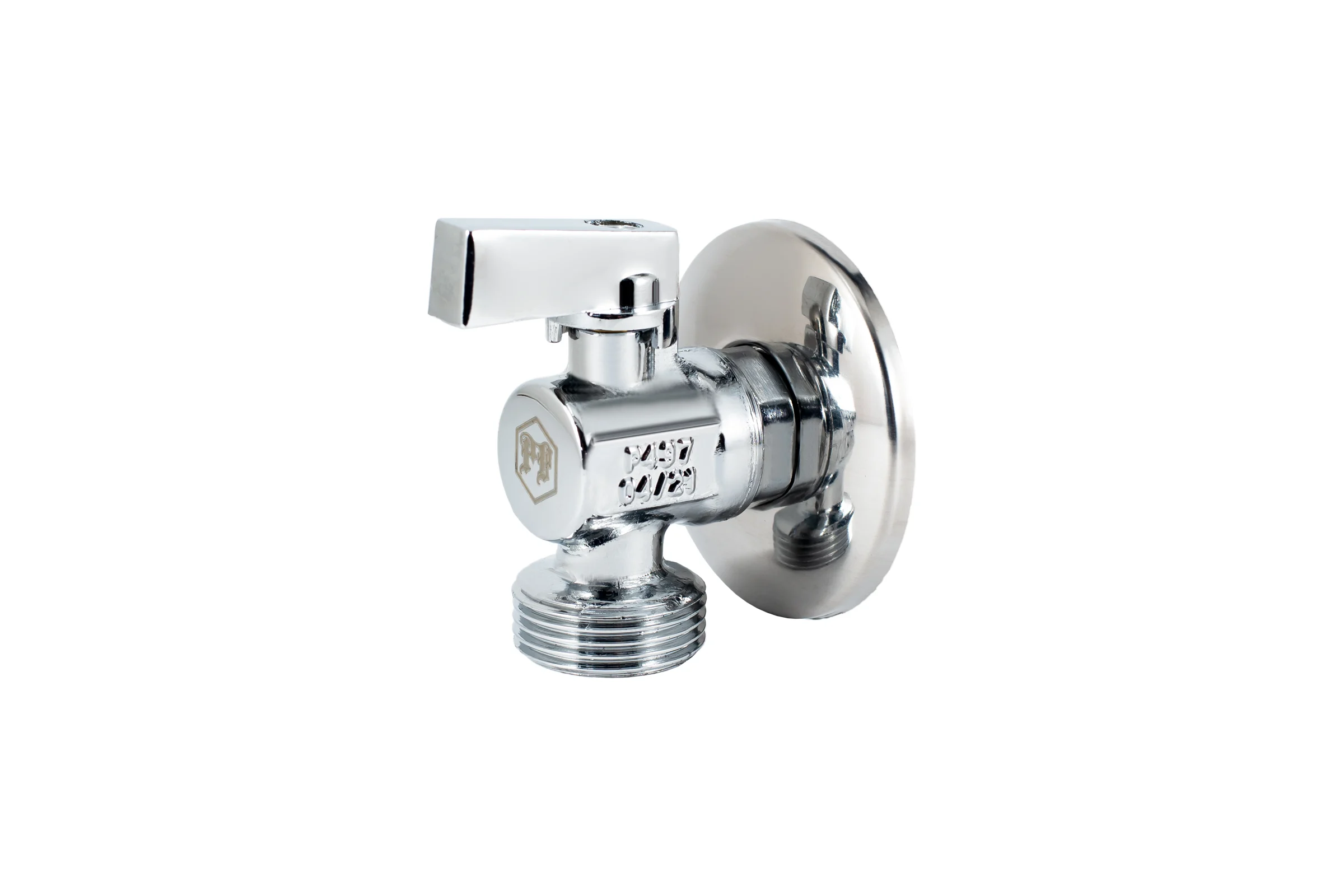 Угловой шаровой кран PROFACTOR PF CHROME ручка флажок, н/н 1/2 дюйма х 3/4 дюйма PF BAV 355