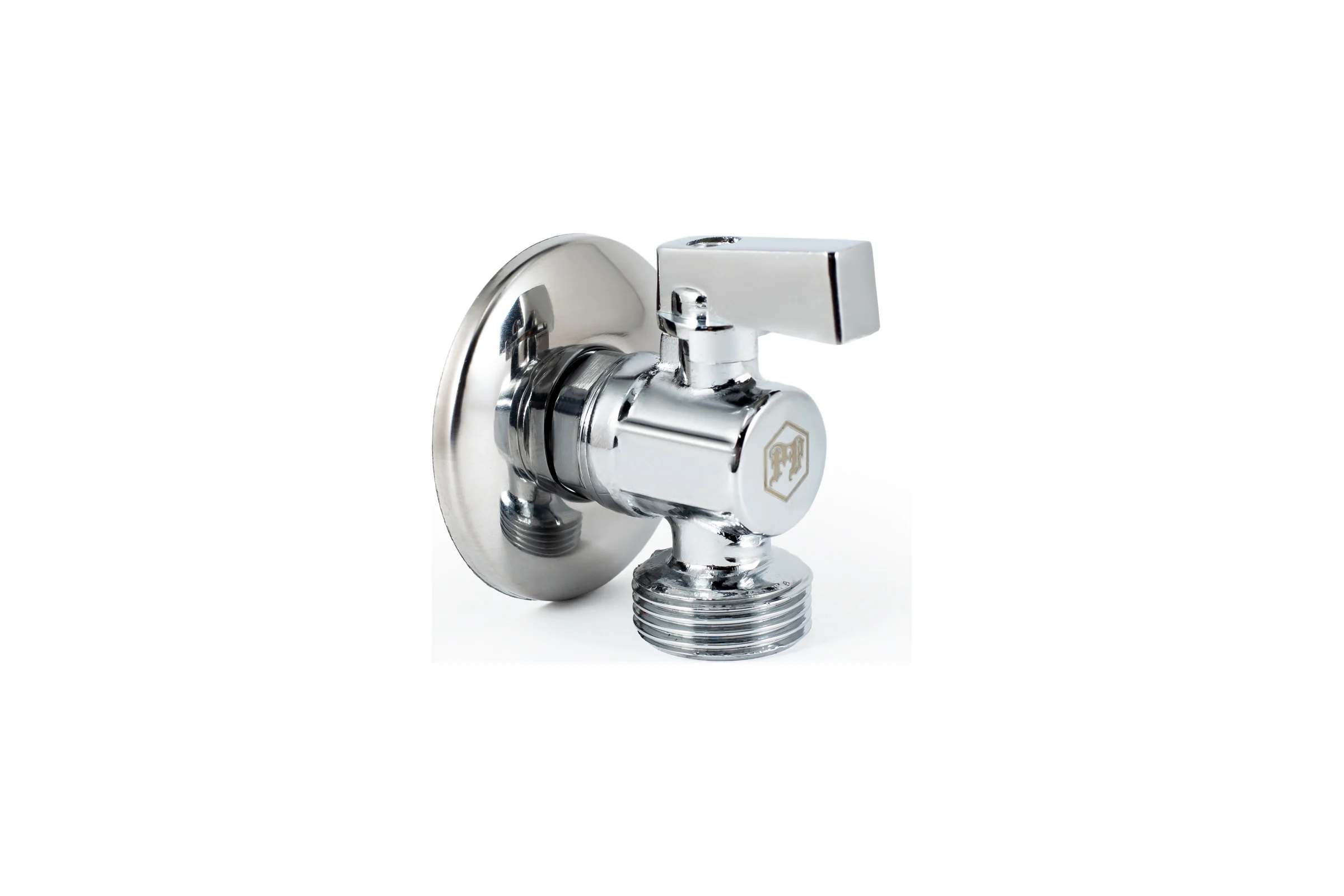 Угловой шаровой кран PROFACTOR PF CHROME ручка флажок, н/н 1/2 дюйма х 3/4 дюйма PF BAV 355